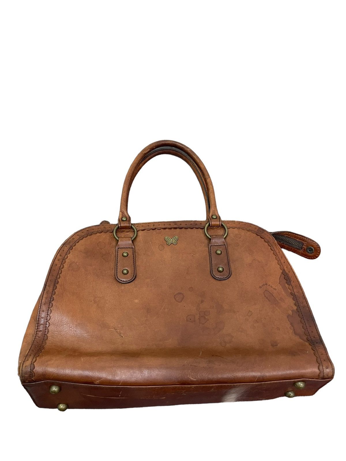 Japanese Brand Full Leather Patina Vintage Anna Sui Tote Bag 2🟩 Size ONE SIZE - 14 Thumbnail