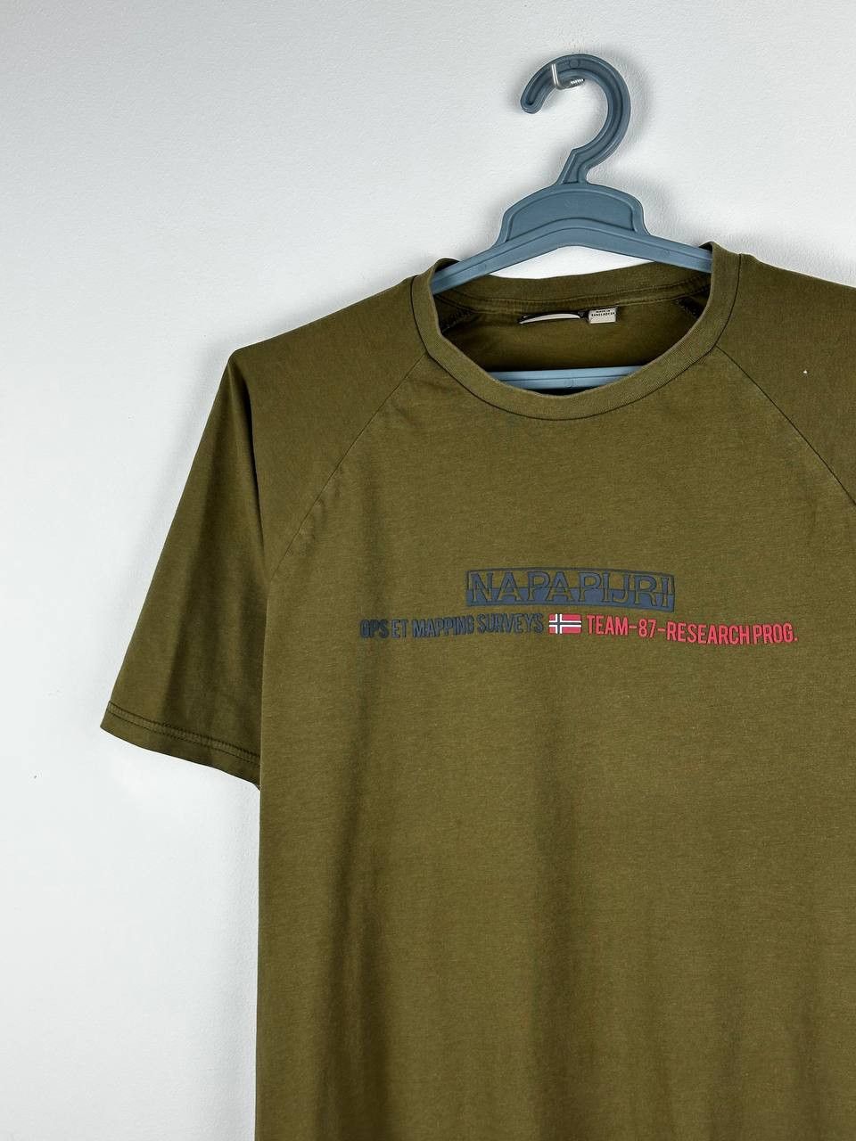 Napapijri Napapijri Olive Military Logo T Shirt Size US XL / EU 56 / 4 - 3 Thumbnail