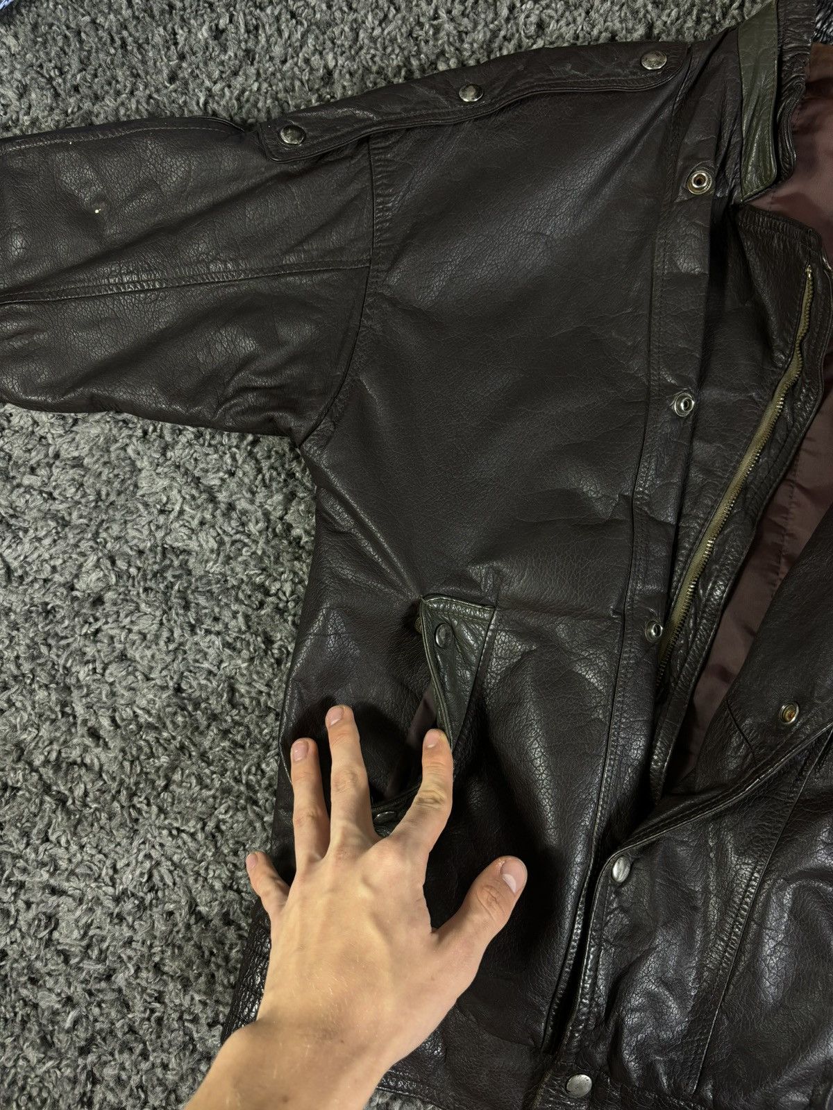 Vintage Vintage Real Leather Asymmetrical Motorcycle Jacket Black Size US L / EU 52-54 / 3 - 9 Thumbnail