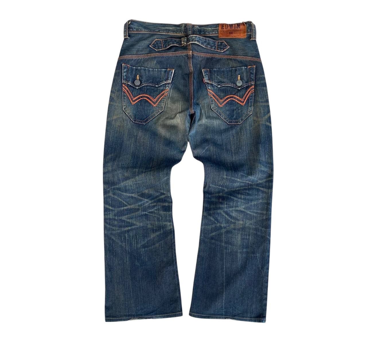 Edwin × Vintage FLARED EDWIN EXCLUSIVE VINTAGE MUDWASH CLAWMARK BUCKLE BACK Size US 34 / EU 50 - 8 Thumbnail