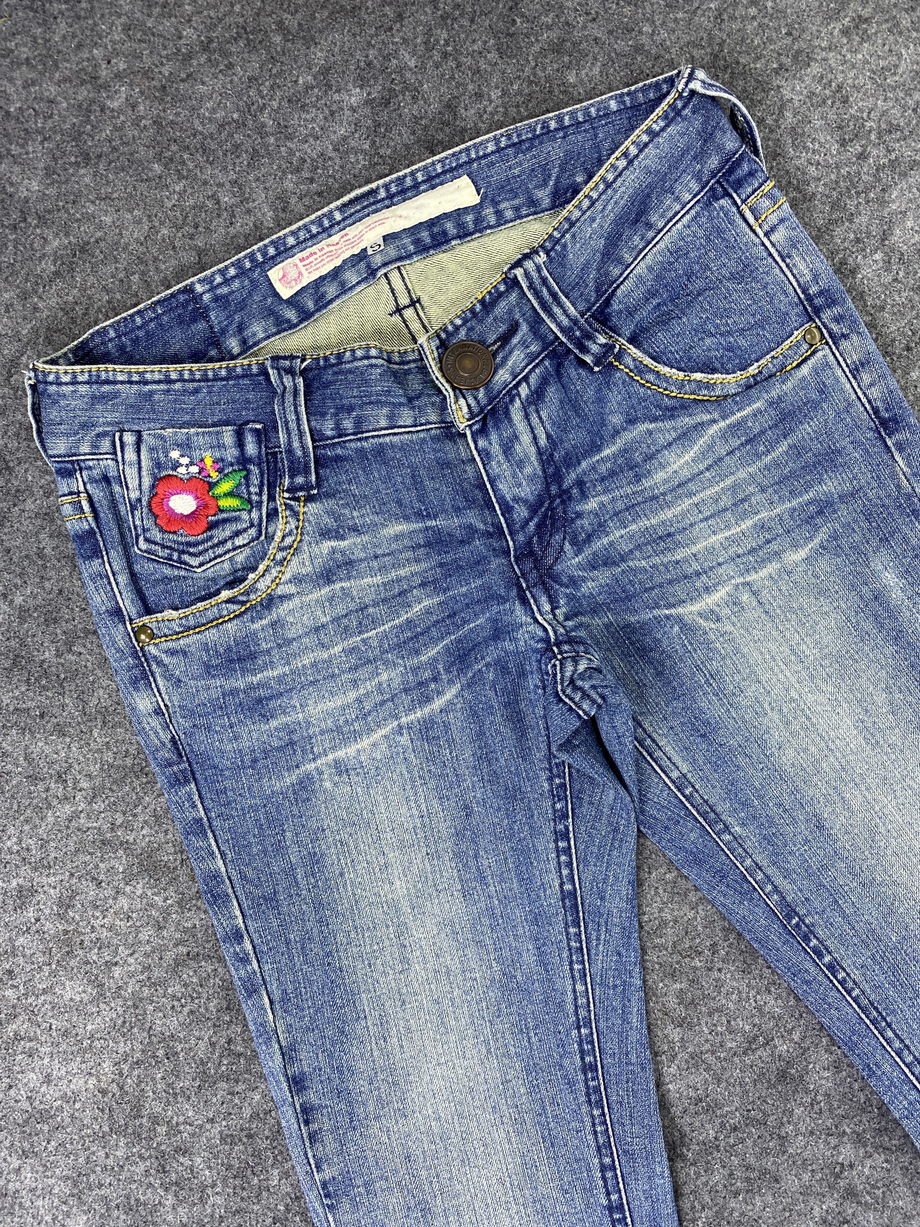 Japanese Brand Japanese Brand Blue Wash Flare Jeans - J1055 Size 29" - 5 Thumbnail
