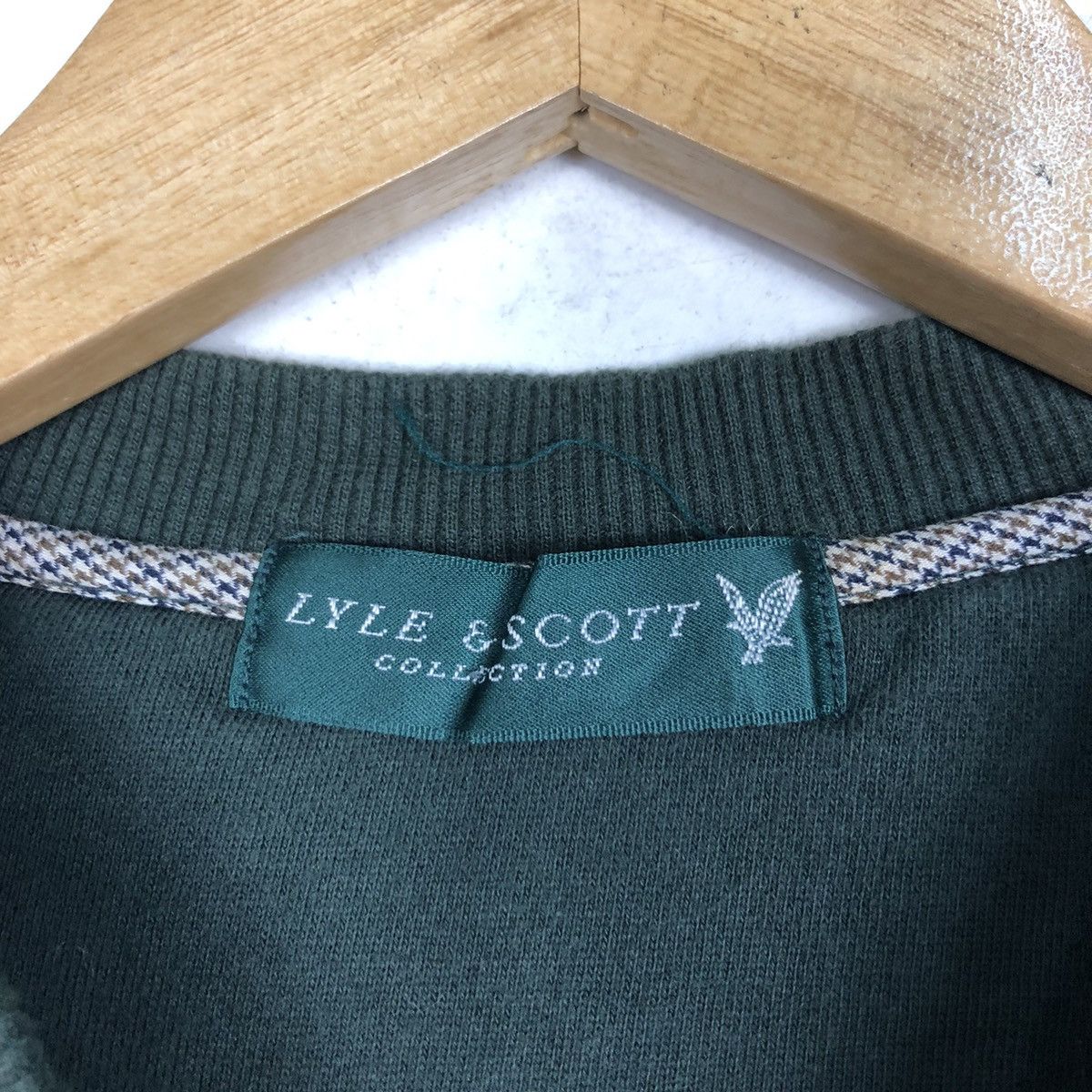 Lyle & Scott × Vintage Vintage Lyle & Scott Sweatshirt Jumper Button Up Green M Size US M / EU 48-50 / 2 - 12 Thumbnail