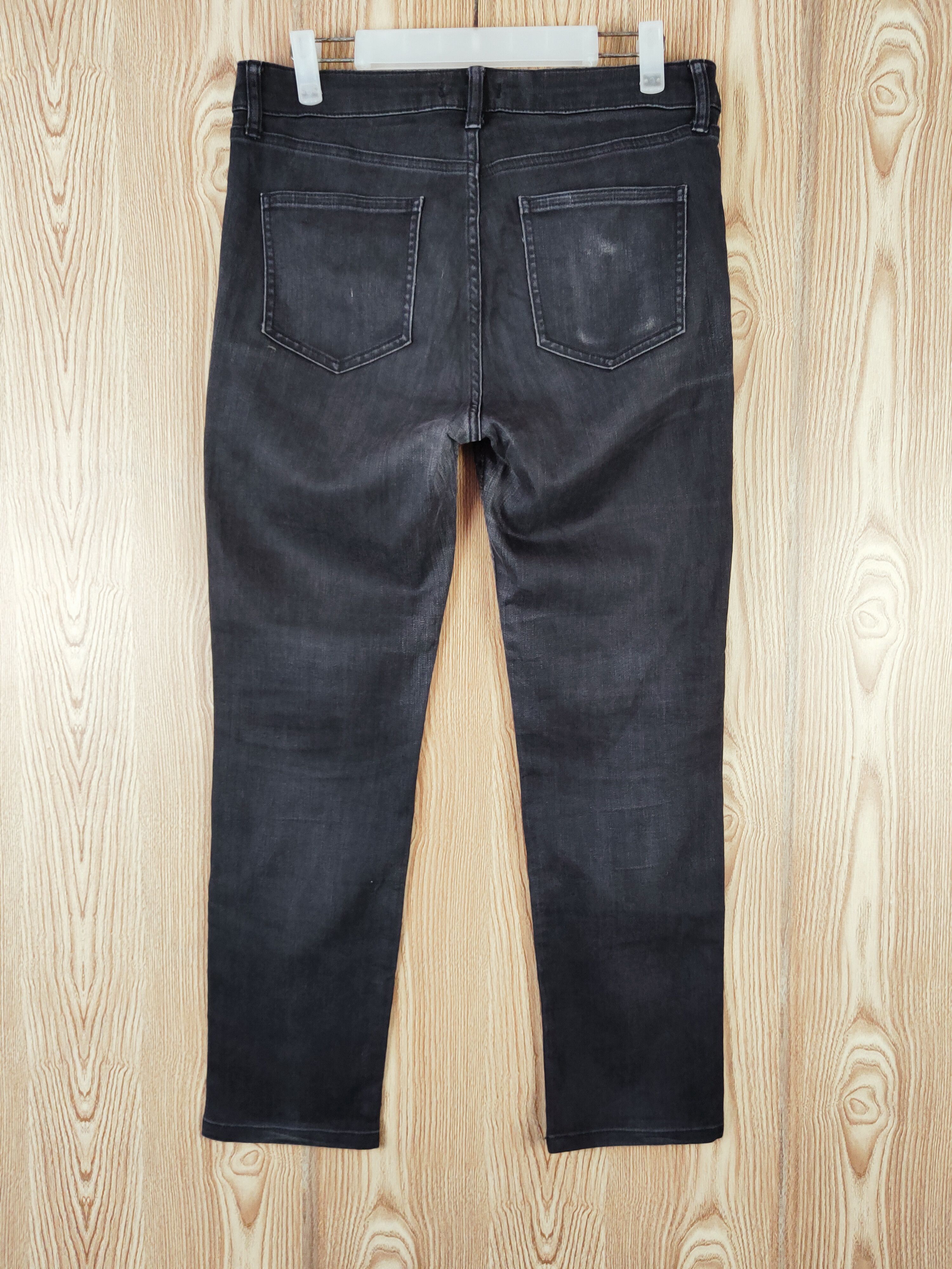 Japanese Brand Uniqlo fabirc by kaihara Black Distressed Ripped Jeans #W609 Size US 30 / EU 46 - 7 Thumbnail