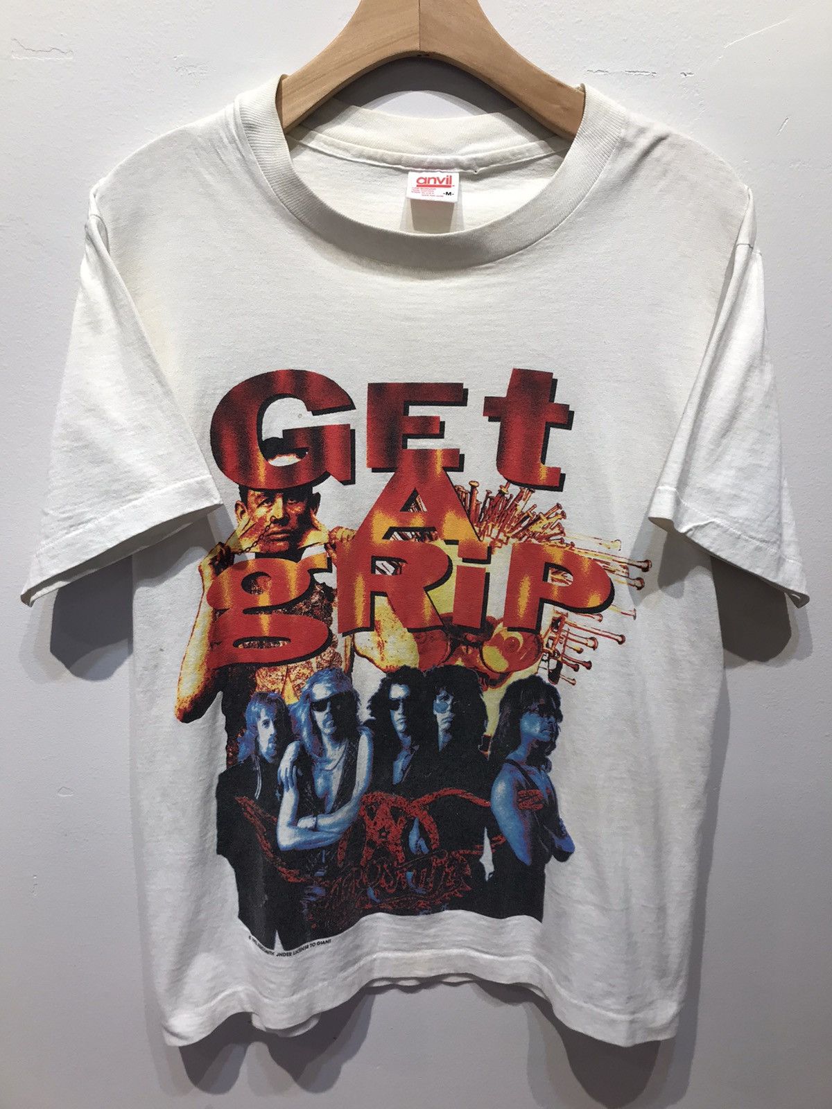T-shirt Vintage Hanes 1994 Yes Band - Peter Max Art - Taille XL