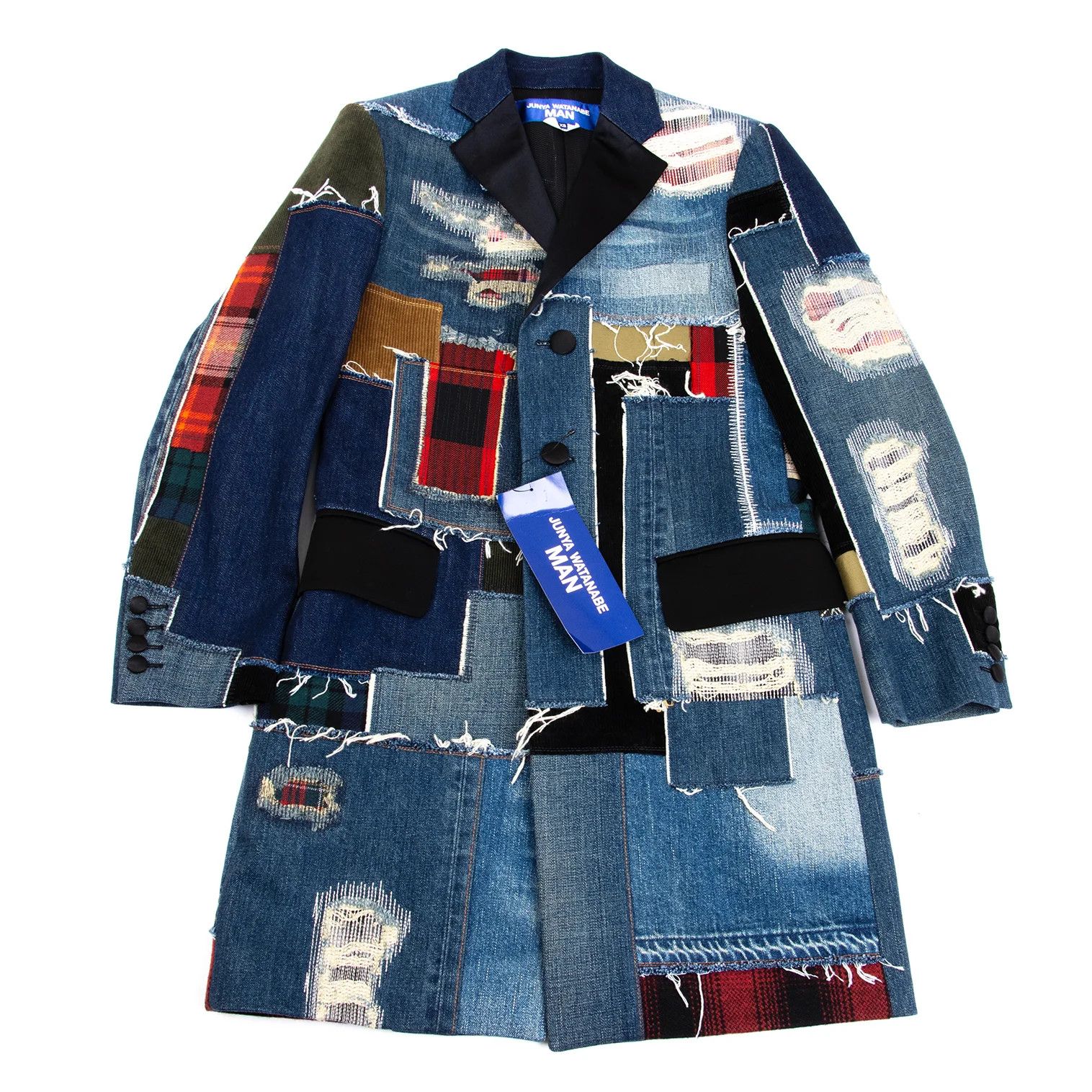 Junya Watanabe Patchwork Denim Coat in Indigo and Other Colors, XS Size US XS / EU 42 / 0 - 1 Thumbnail