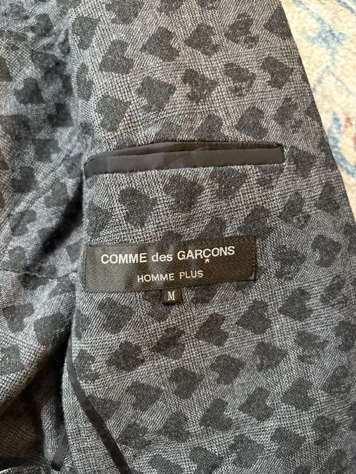 Comme des Garcons Comme Des Garçons Homme Plus Polka Dot Heart Padded Blazer Size 42S - 3 Thumbnail
