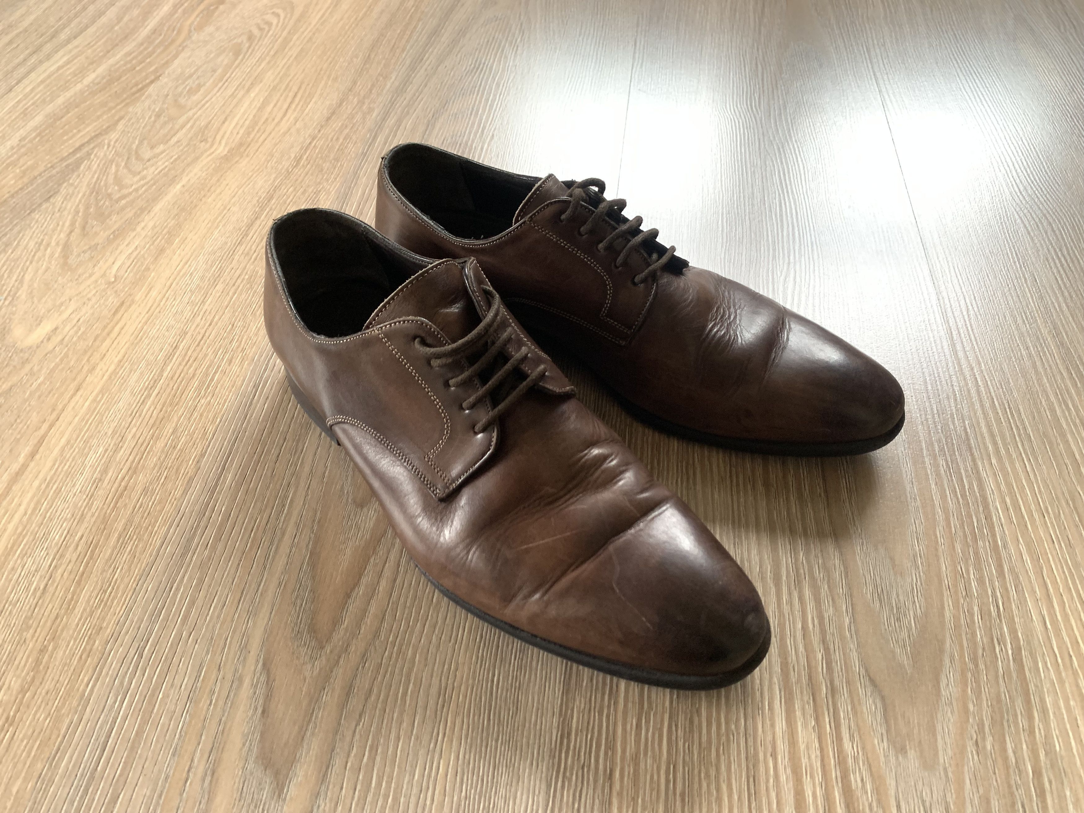 Other AnnAlfo & Sgariglia Brown Leather Derby Shoes Size US 11 / EU 44 - 7 Thumbnail