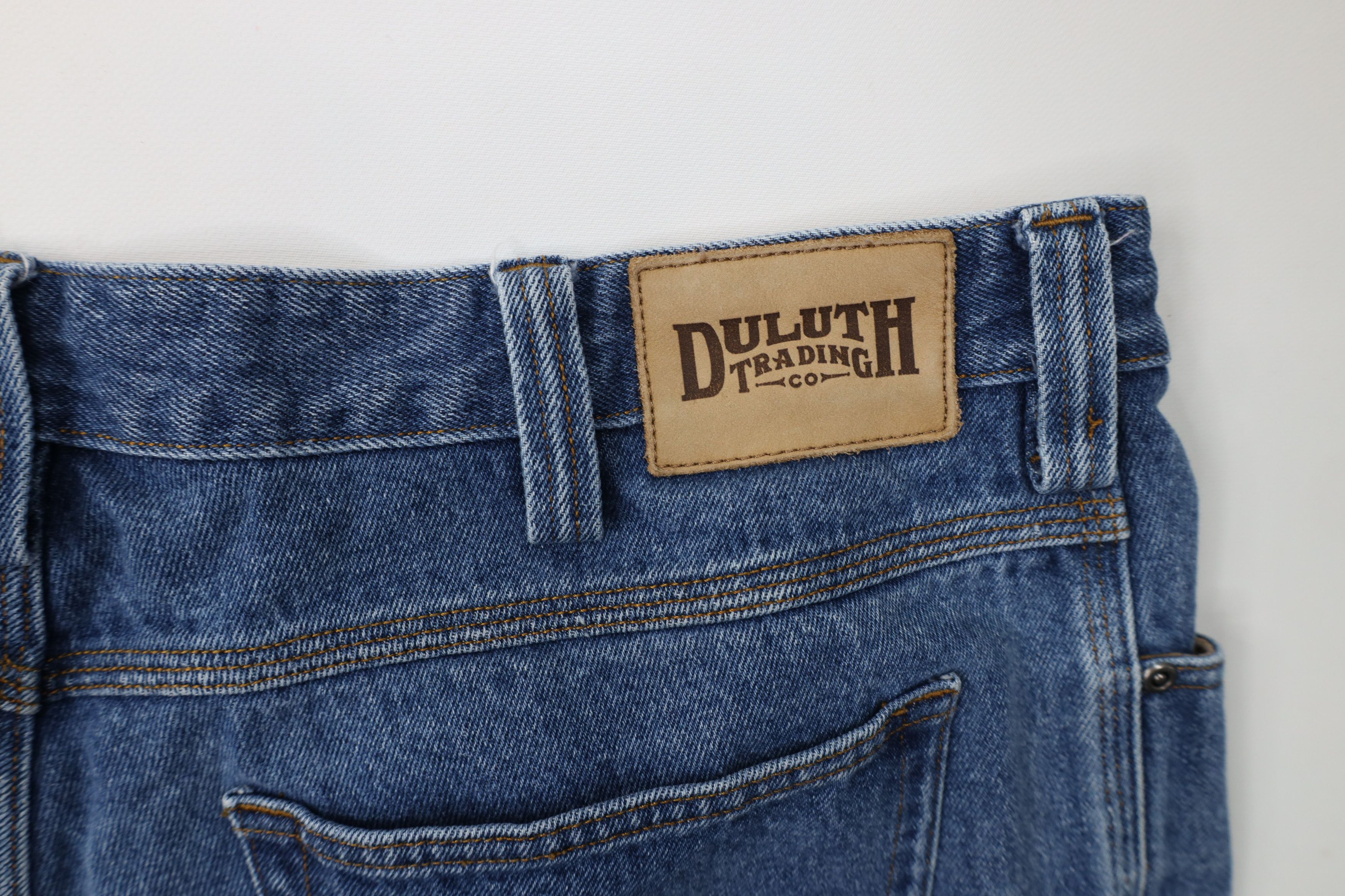 Duluth Trading Company Duluth Trading Co Workwear Wide Leg Denim Jeans Blue Size US 37 - 14 Thumbnail