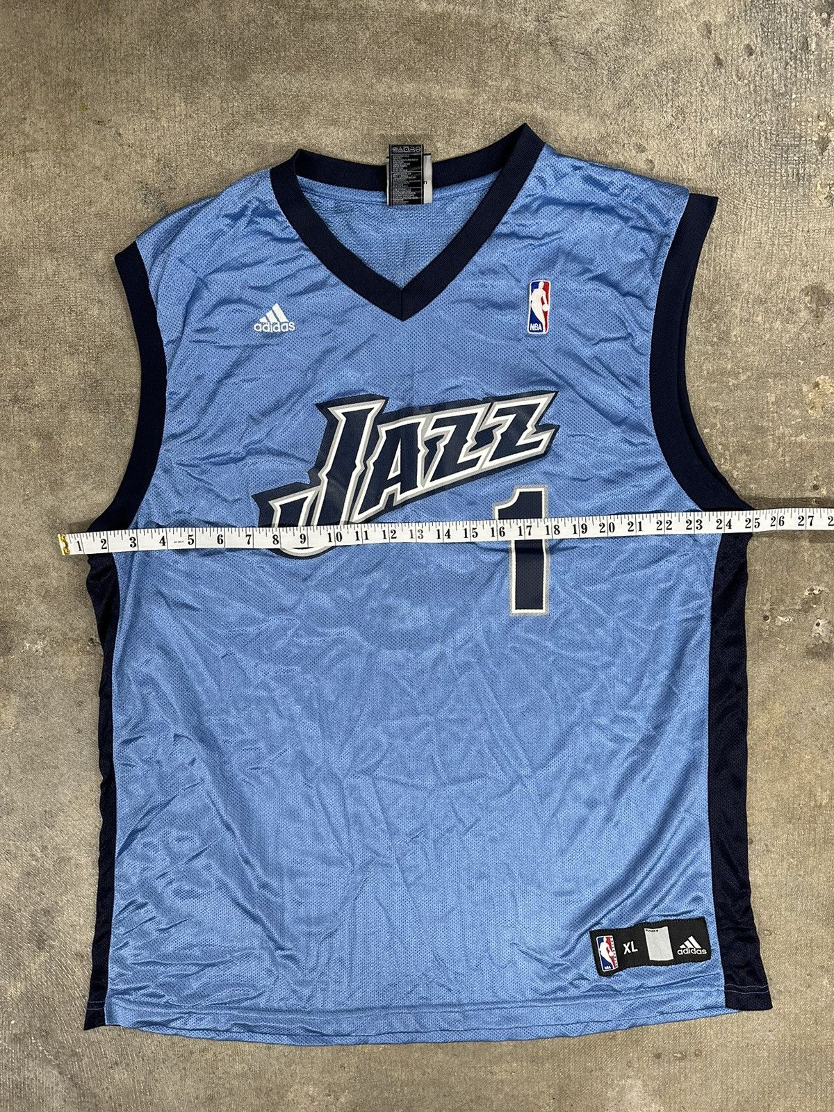 Adidas × NBA × Vintage Vintage Y2K 00s Adidas Utah Jazz Nationwide Jersey Size US XL / EU 56 / 4 - 10 Thumbnail