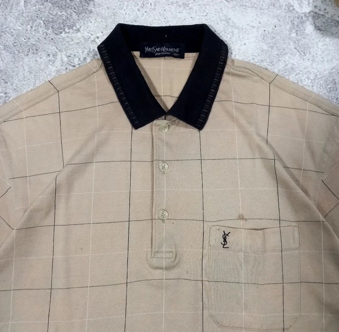 Vintage × Yves Saint Laurent Vintage YSL Polo Shirt Summer YSL T-shirt YSL Shirt Size US L / EU 52-54 / 3 - 1 Thumbnail