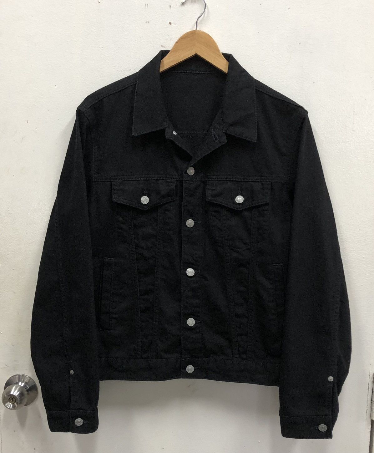 Japanese Brand Japanese Brand Gu Trucker Denim Jacket Black ( L ) Size US L / EU 52-54 / 3 - 11 Thumbnail