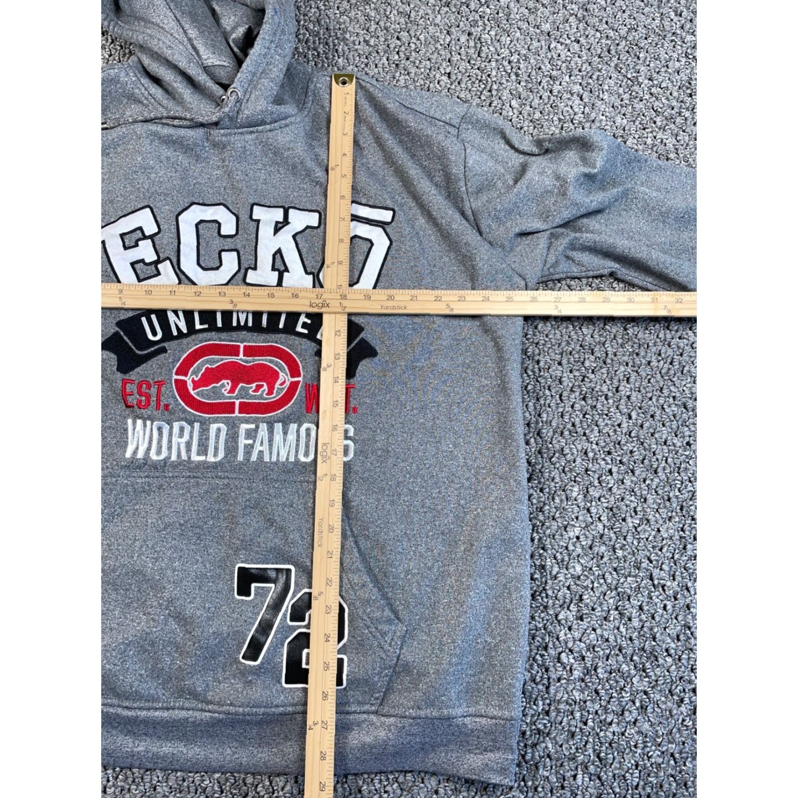 Ecko Unltd. VINTAGE Ecko Unltd. Fleece Embroidered Hoodie Adult 2XL Gray Sweatshirt Heavyweight Y2K Size US XXL / EU 58 / 5 - 5 Thumbnail
