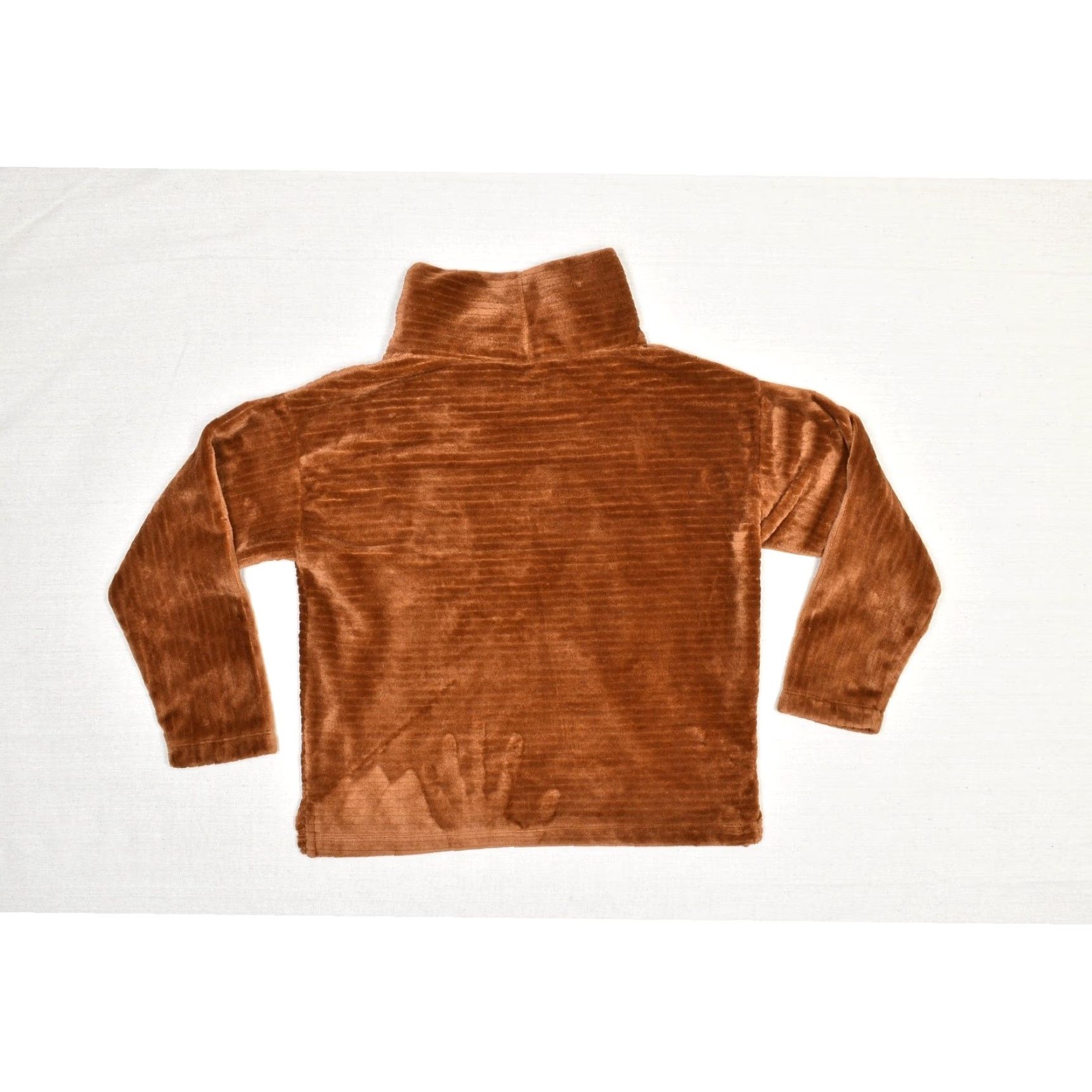 Loft LOFT Brown Velour Ribbed Cowl Neck Pullover Top Sweater M Medium Women Size M / US 6-8 / IT 42-44 - 3 Thumbnail