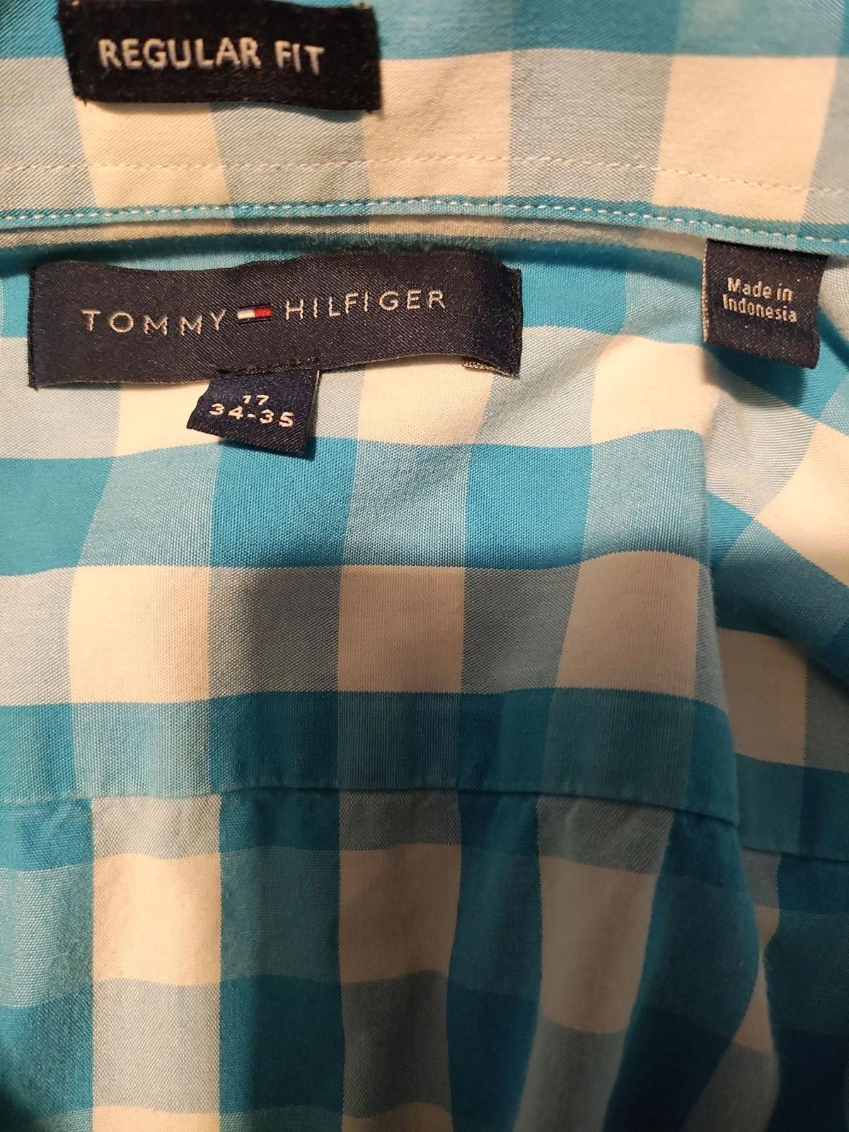 Tommy Hilfiger Tommy Hilfiger Men's Blue & White Checkered Button-Up Shirt Size US XL / EU 56 / 4 - 6 Thumbnail
