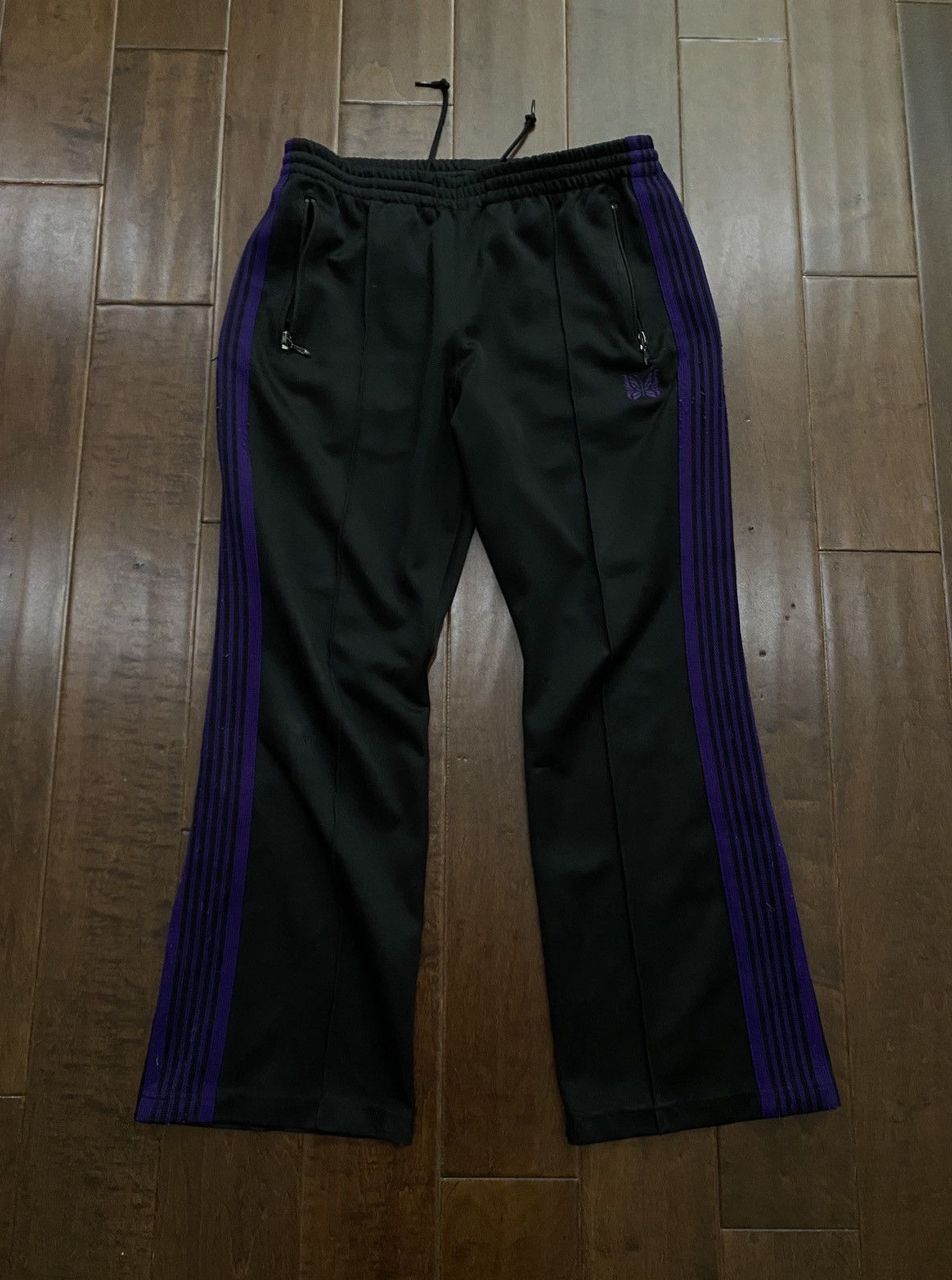 Needles Black/Purple H.D Flared Trackpants