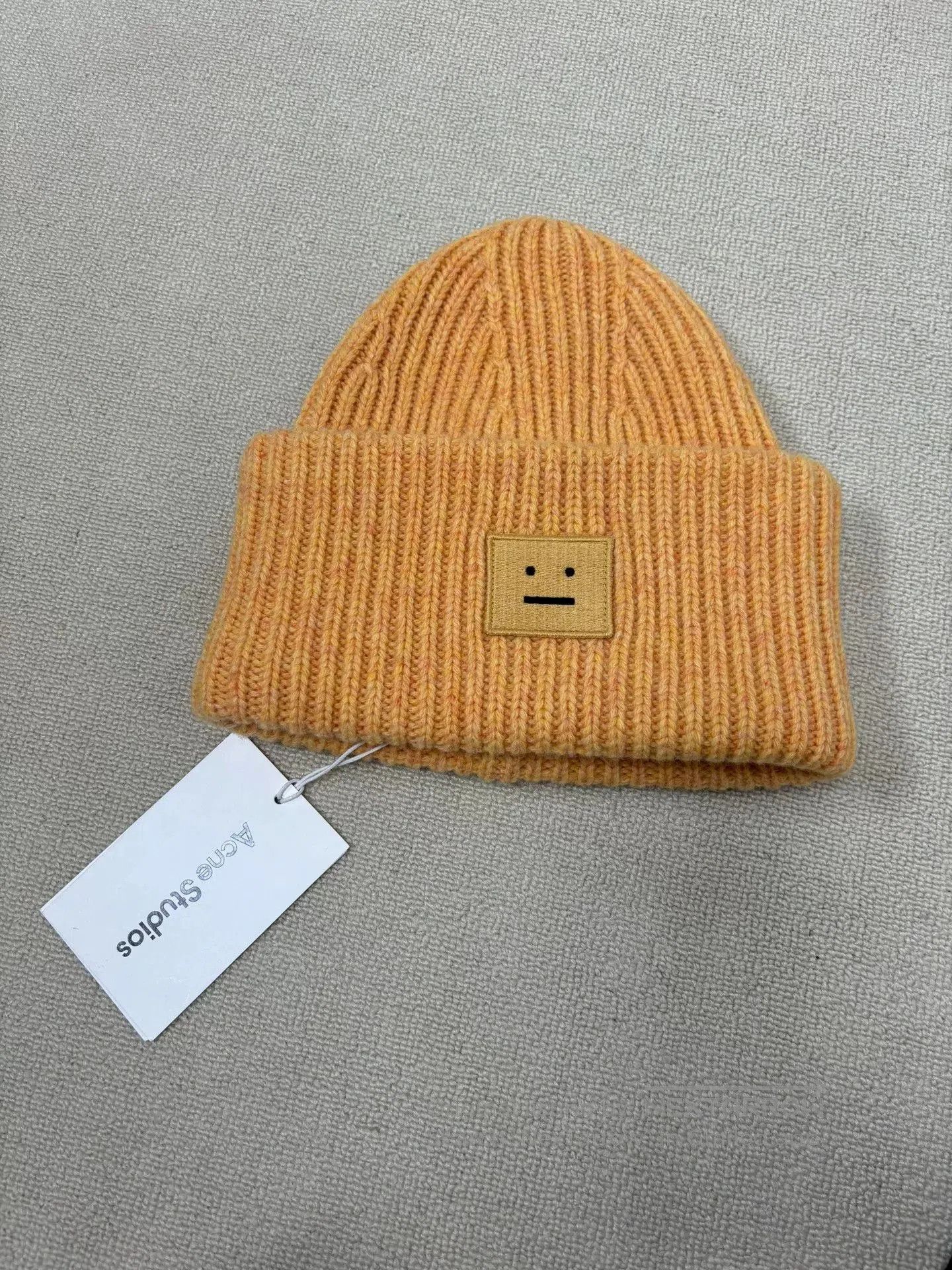 Acne Studios Acne Studios Yellow Knit Beanie Hat. Size ONE SIZE - 1 Thumbnail