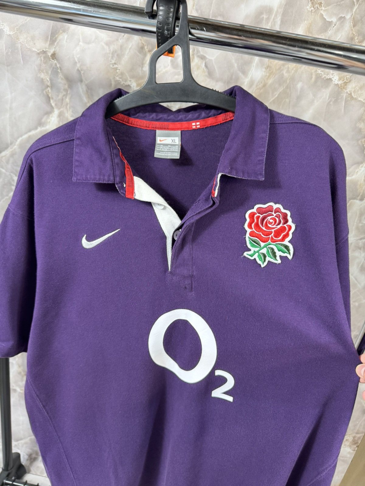 Vintage Vintage Nike England Polo Tee Size US XL / EU 56 / 4 - 4 Thumbnail