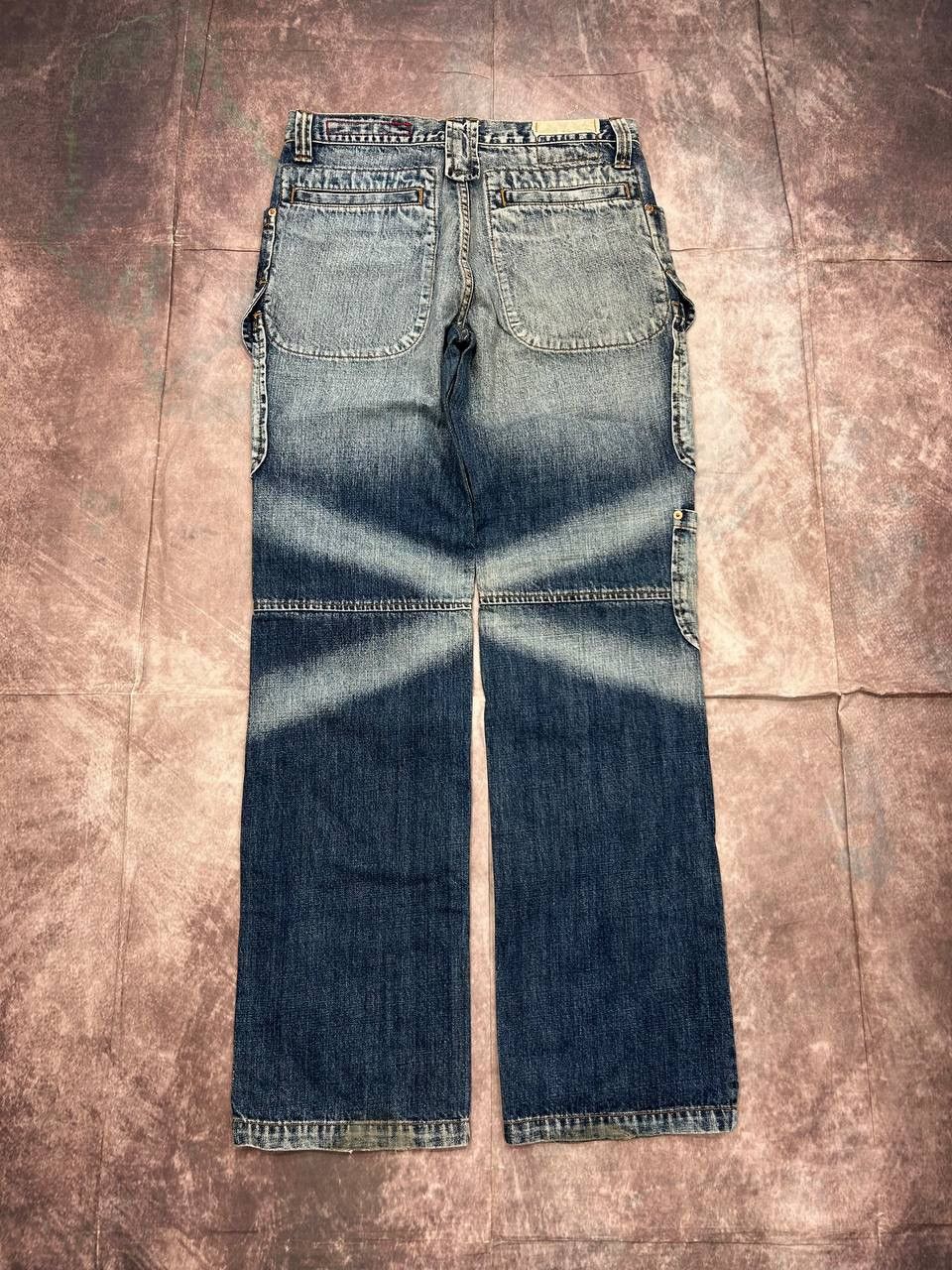 Tornado Mart Vintage TOUGH Jeansmith Multi Pocket Cargo Denim Jeans Size 32 Archive Y2K Distressed Size US 32 / EU 48 - 2 Thumbnail