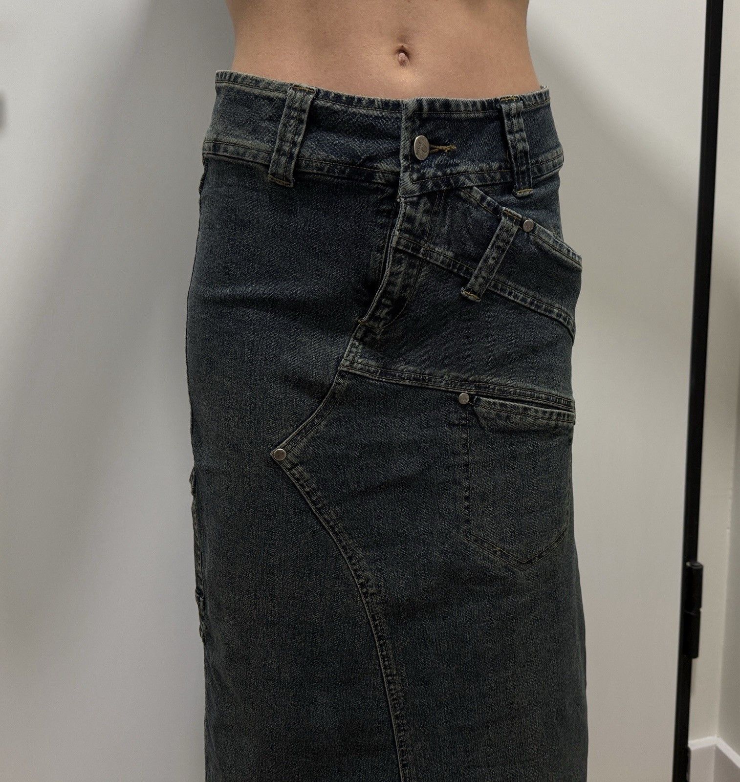 Other Tulip Jeans vintage avant garde Denim y2k midi skirt Size S Size 25" / US 0 / IT 36 - 6 Thumbnail