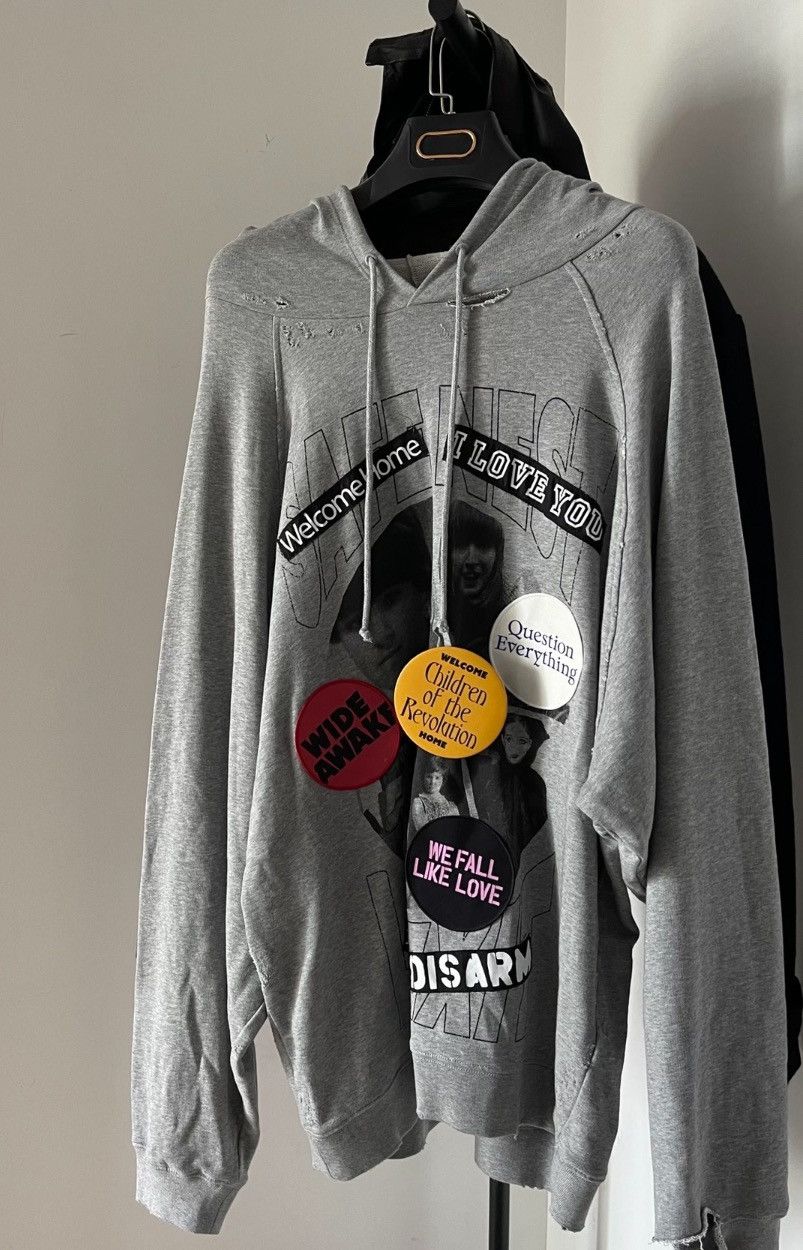 Raf Simons 21 medal damaged hoodie