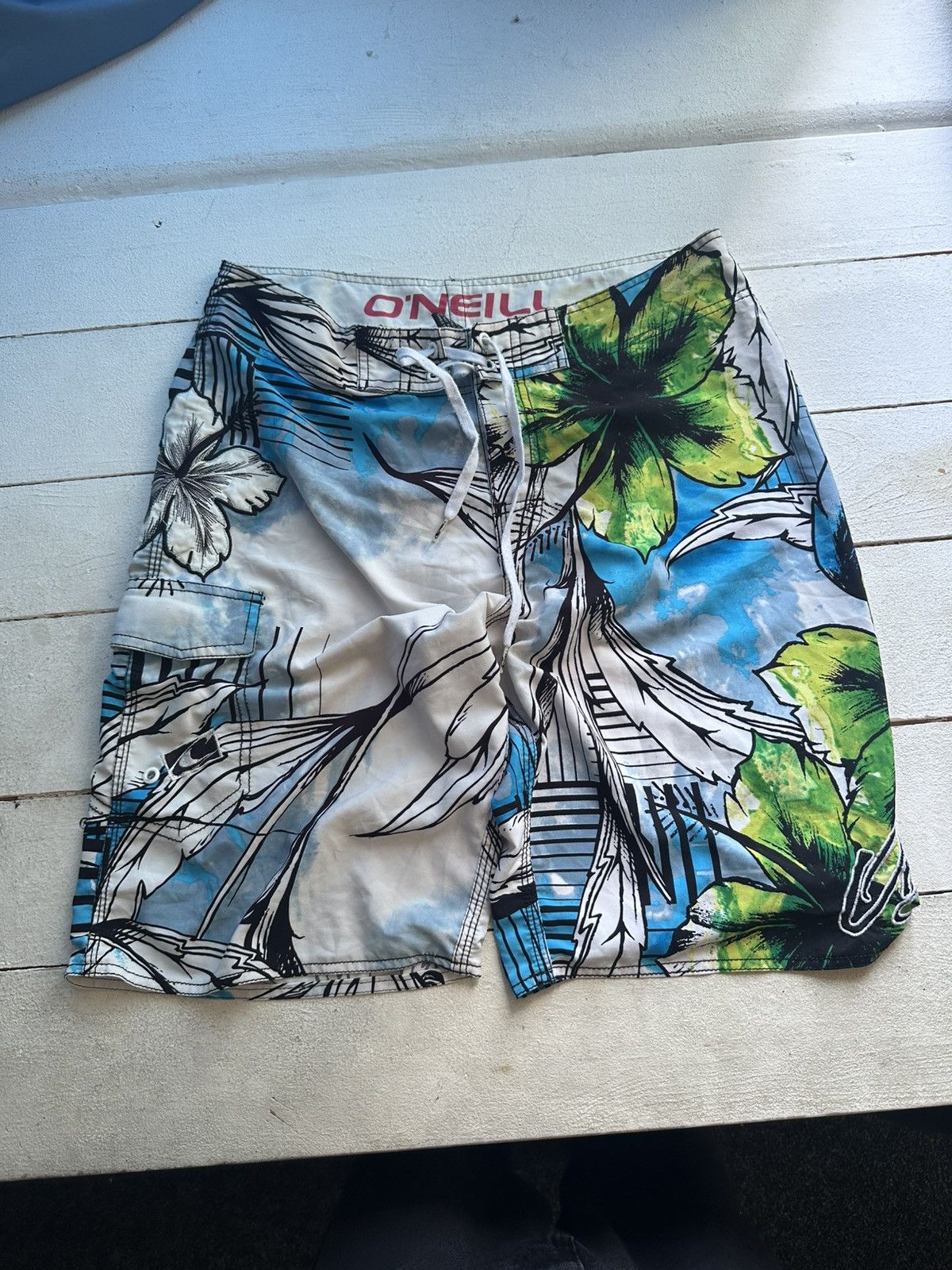 O'Neill 🚨Vintage O’NEIL BIG LOGO OVER PRINT Japanese Surf style Size US 32 / EU 48 - 1 Thumbnail