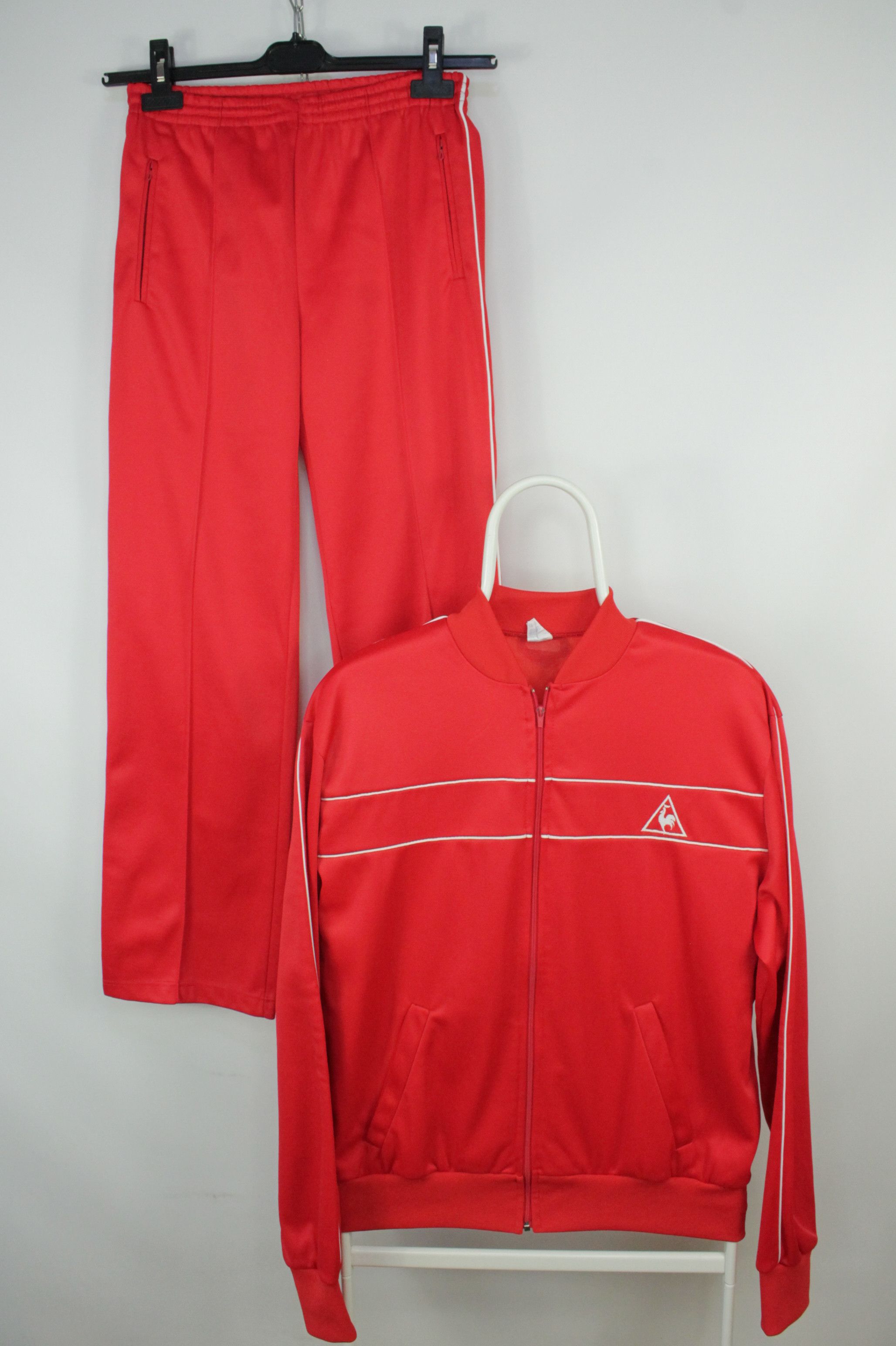 Le Coq Sportif RARE Vintage 80's Le Coq Sportif Red Tracksuit Satus Suisse Size US S / EU 44-46 / 1 - 1 Thumbnail