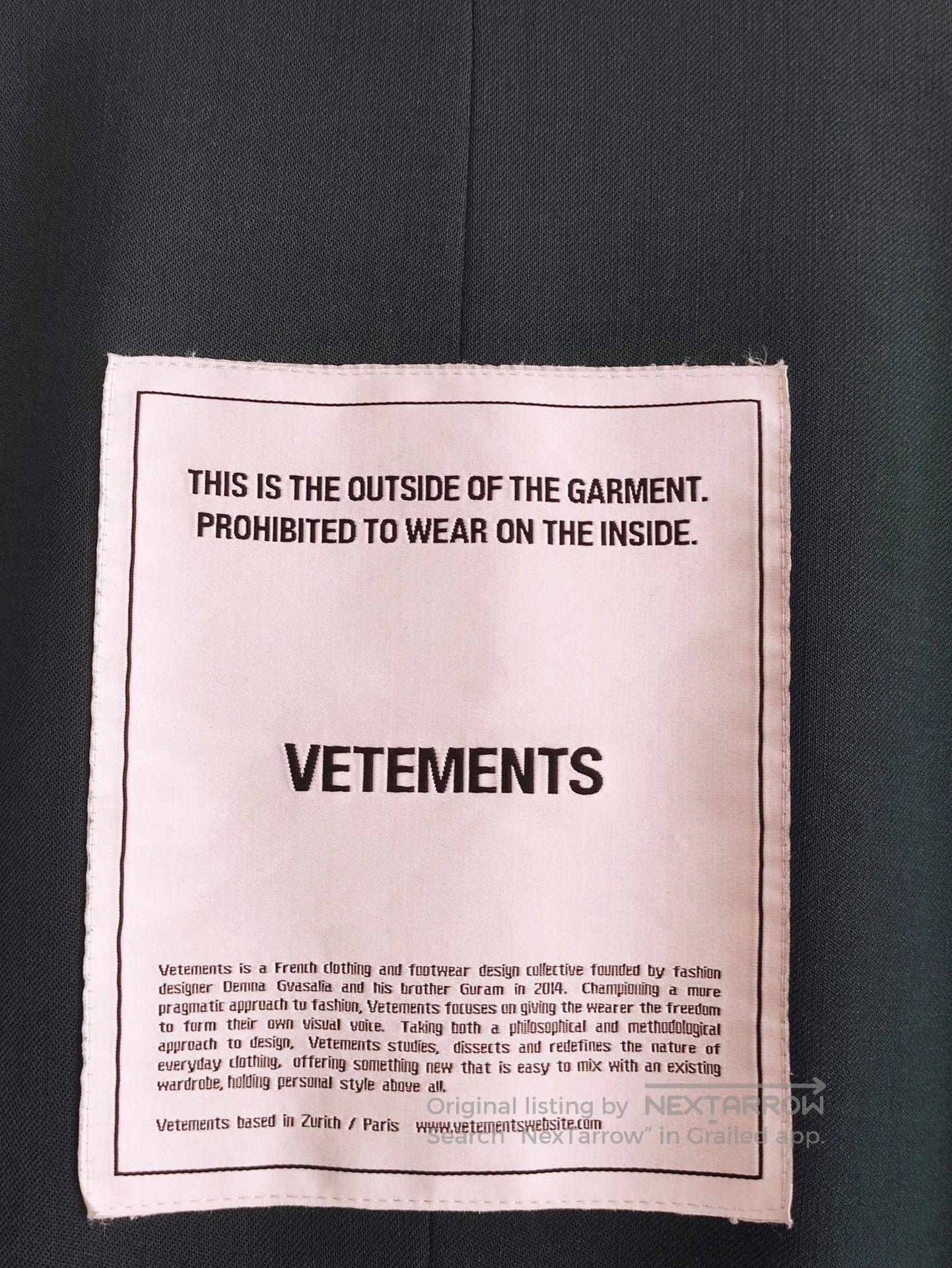 Vetements Vetements 2019 Dark Green Suit. Size US S / EU 44-46 / 1 - 7 Thumbnail