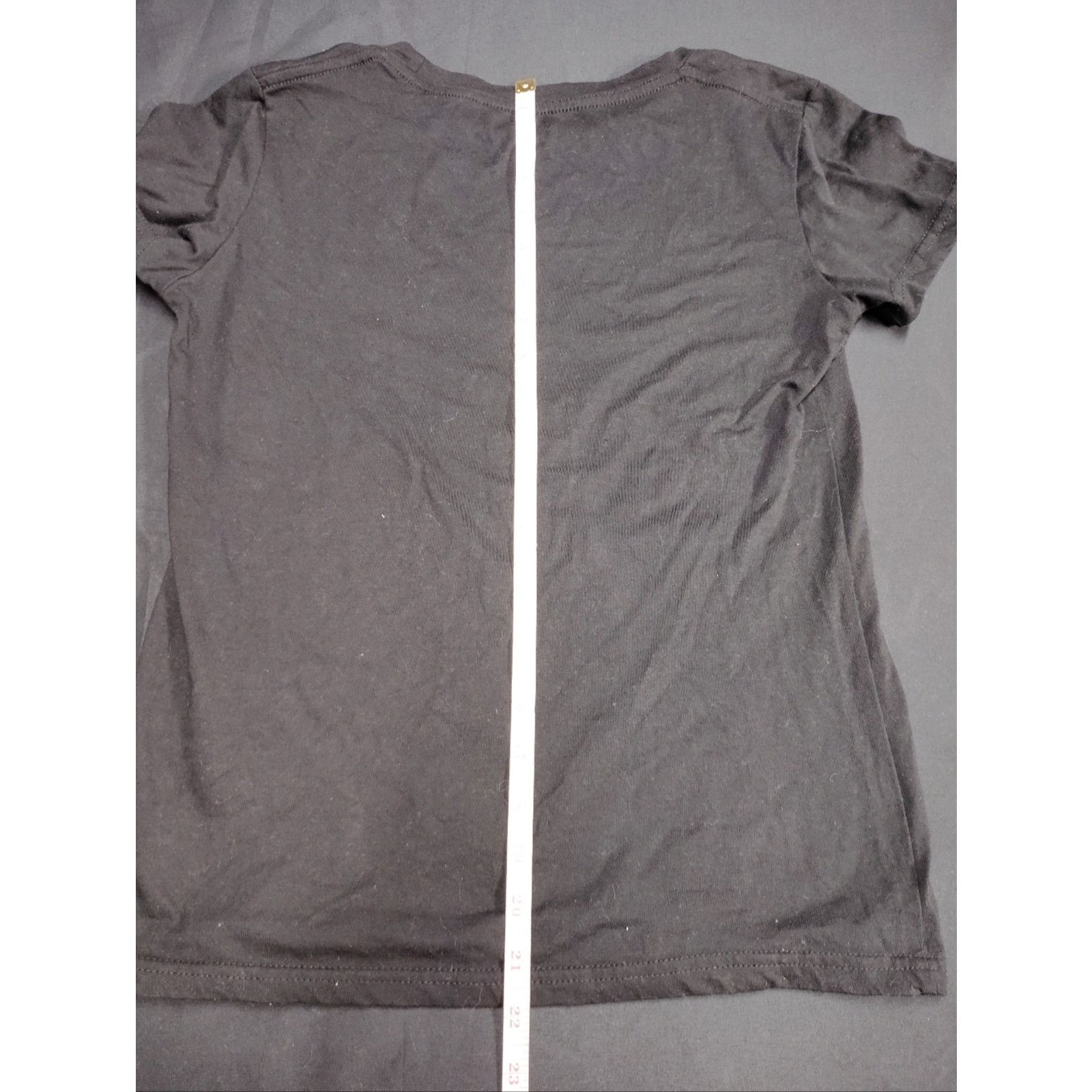 Shein SHEIN Black Tee with Metallic Gold Heart Grid Size S / US 4 / IT 40 - 5 Thumbnail