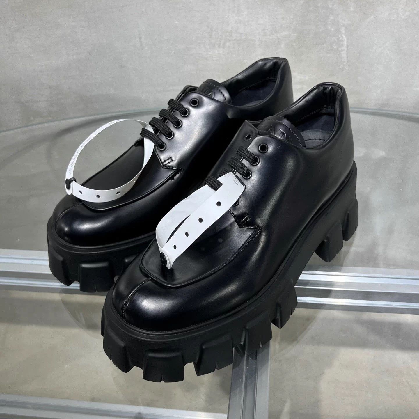Prada Prada Platform Loafer Black EU38.5 New with box FC0281 Size US 7.5 / IT 37.5 - 2 Thumbnail