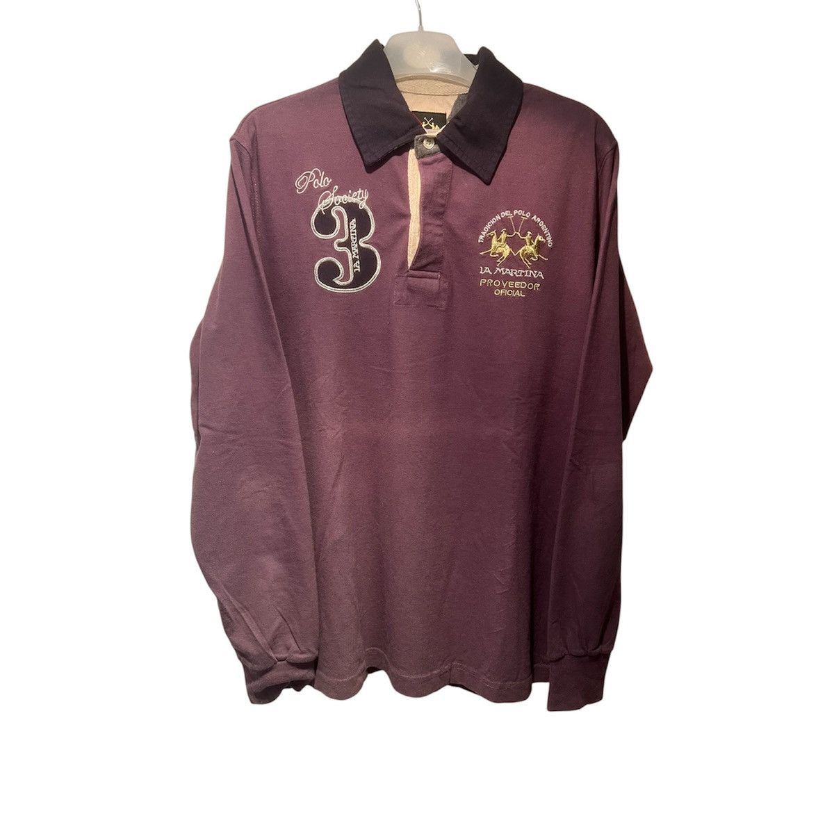 La Martina La Martina Polo Rugby Shirt 2006 Purple Size M Rare Vintage Size US M / EU 48-50 / 2 - 5 Thumbnail