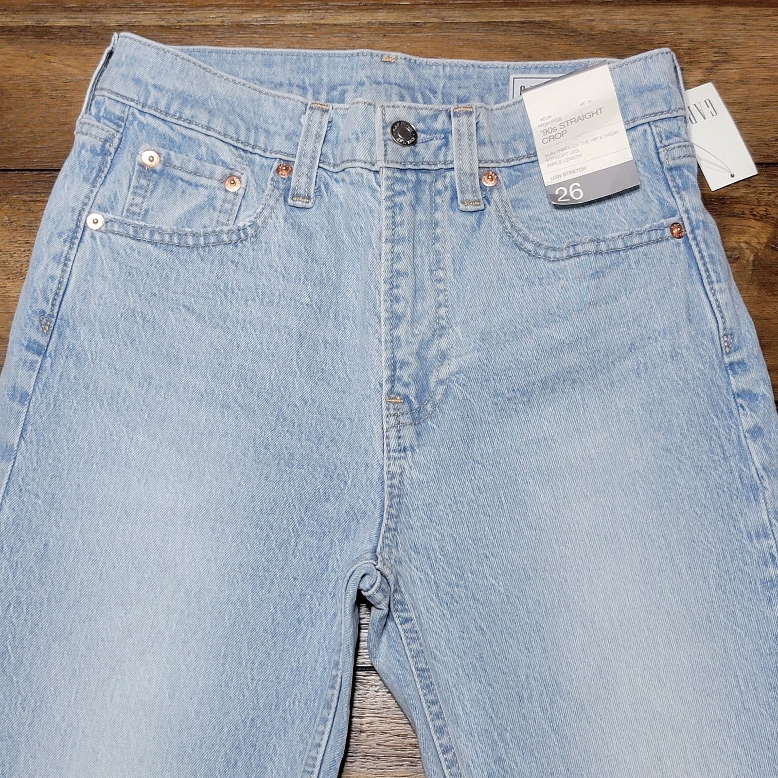 Gap GAP Hi Rise '90s Straight Crop Slim Lo Stretch - 26/2R NWT Size 26" / US 2 / IT 38 - 2 Thumbnail