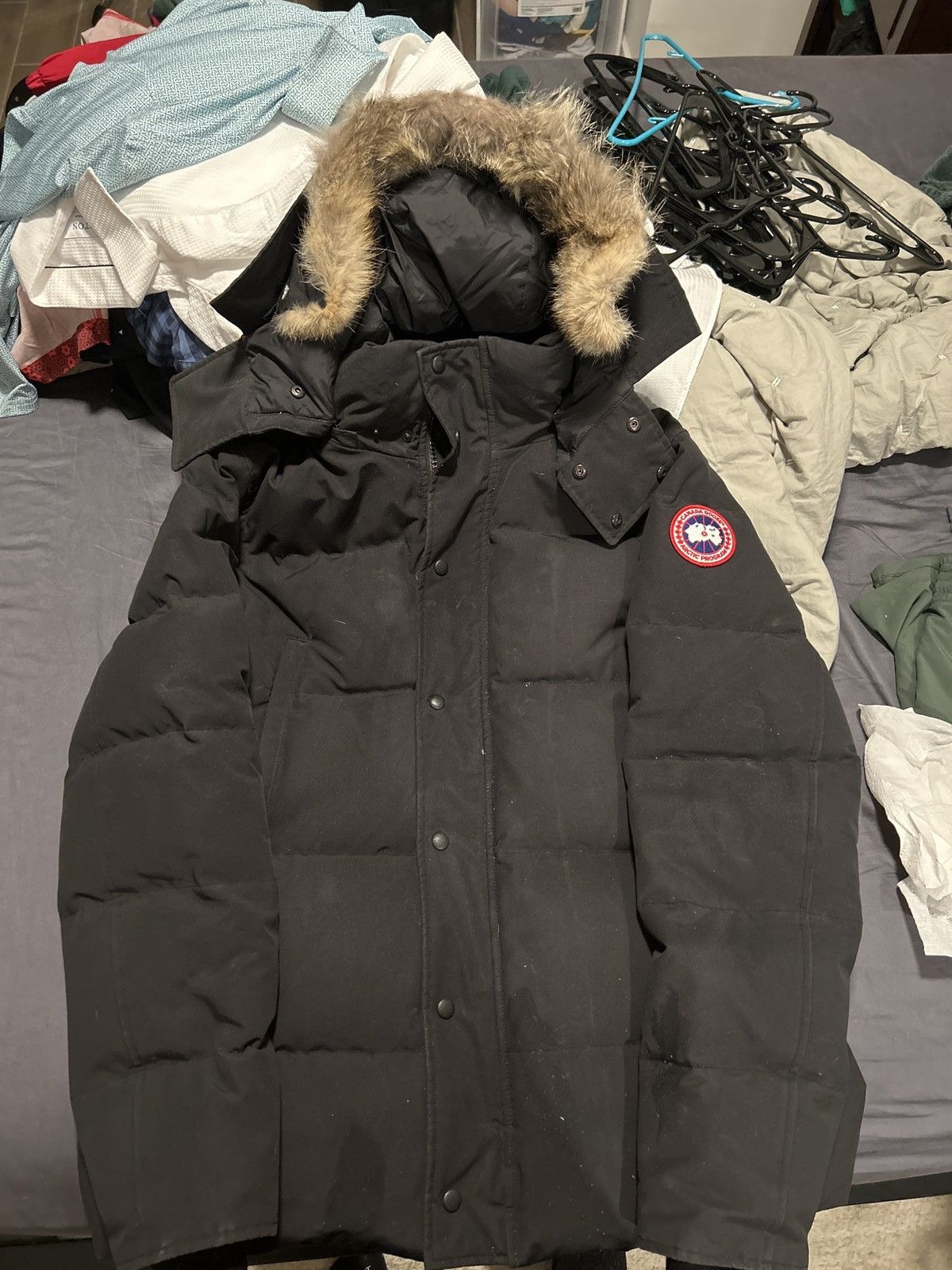 image of Canada Goose Wyndham Parka in Black, Men's (Size XL)