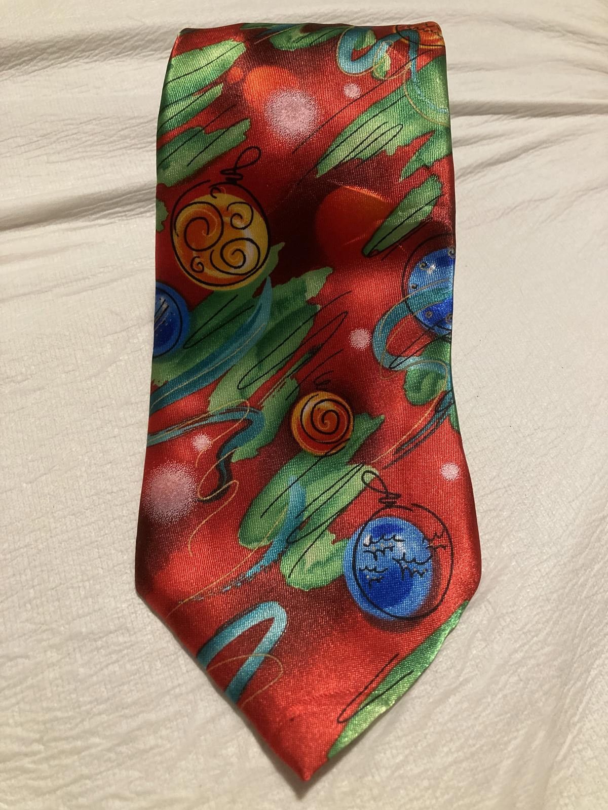 Designer NWOT Jerry Garcia Christmas Ornament Tie Size ONE SIZE - 1 Thumbnail