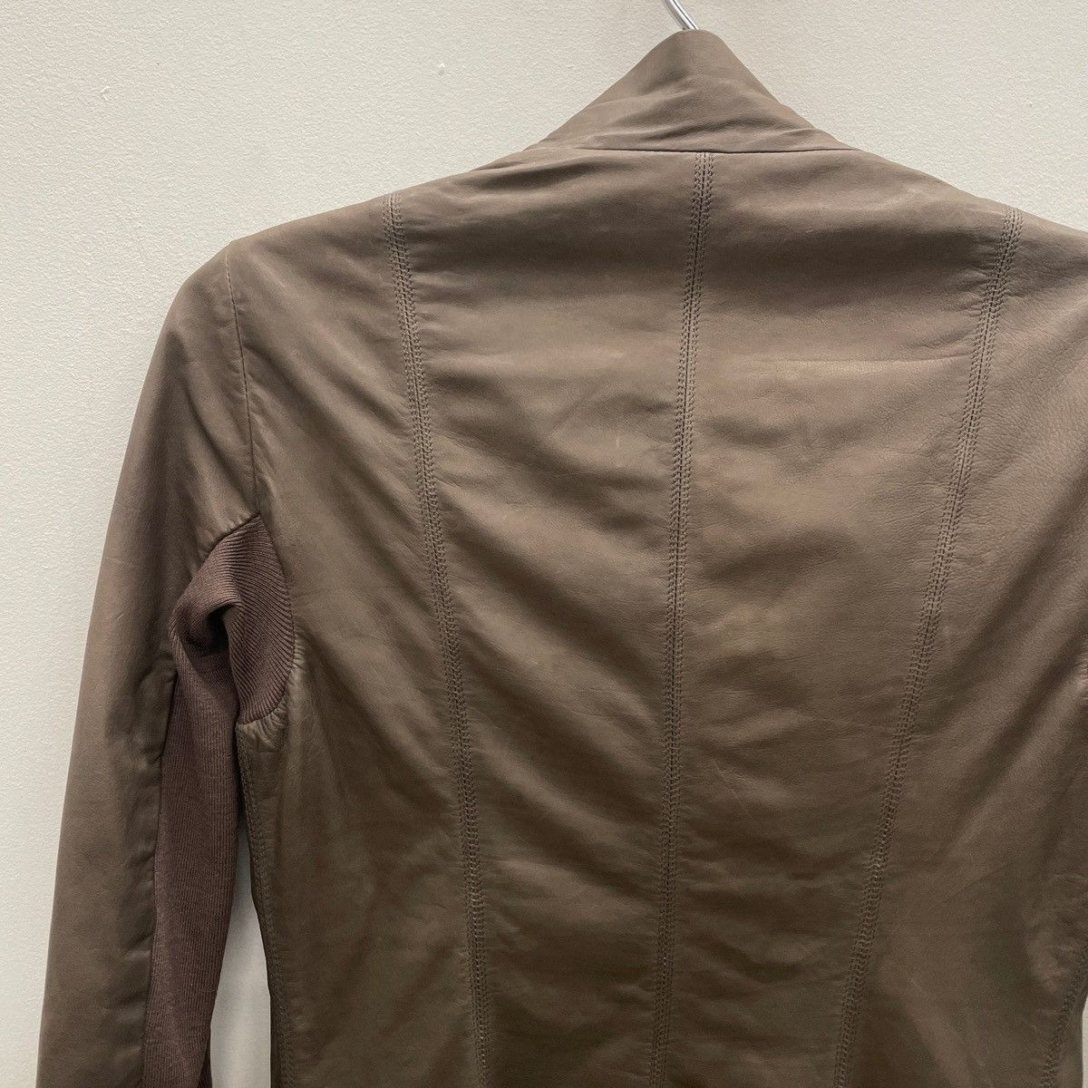 Rick Owens FW06 Rick Owens “DUSTOLATOR” Asymmetrical Biker Jacket Size XS / US 0-2 / IT 36-38 - 8 Thumbnail