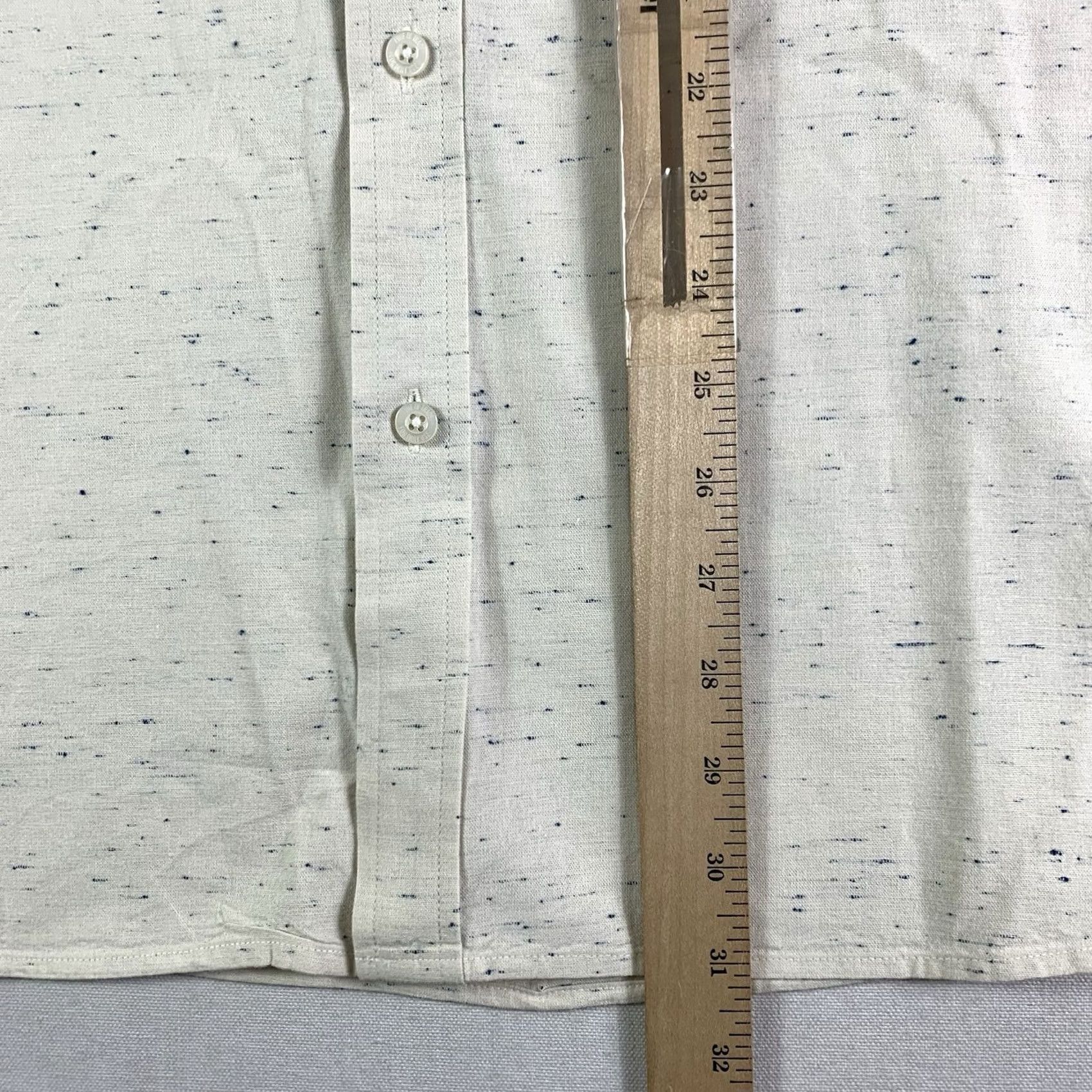 Vintage Line of Trade Shirt Mens XL Button Up Long Sleeve Heathered White Size US XL / EU 56 / 4 - 5 Thumbnail