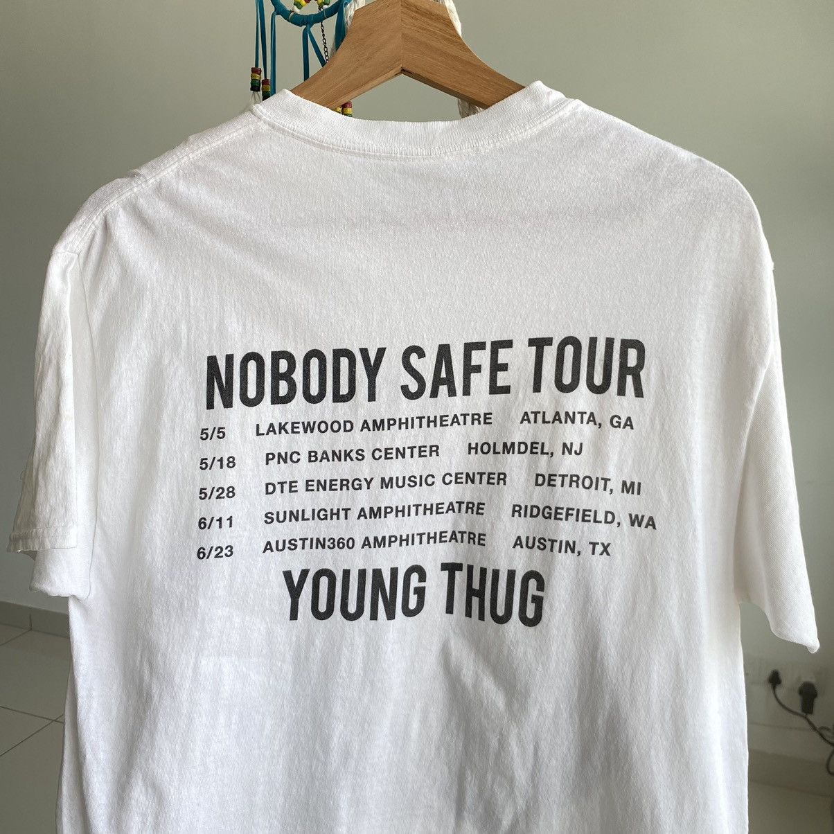 Rap Tees Young Thug Nobody Safe Tour ERD GRUNGE THRASHED FADED TEE Size US M / EU 48-50 / 2 - 5 Thumbnail