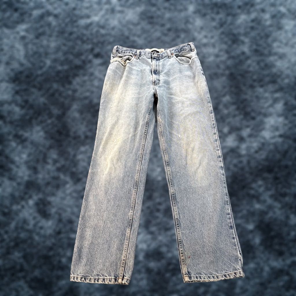 Gap VINTAGE Gap Jeans Mens 38x31 Relaxed Baggy Light Wash Distressed Denim Work 90s Boys? Size US 38 / EU 54 - 1 Thumbnail