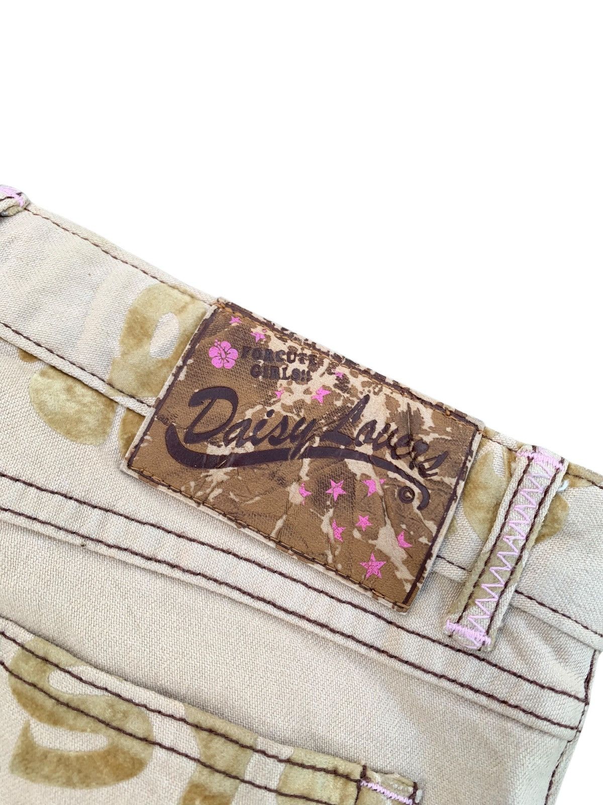 Le Grande Bleu (L.G.B.) 2000s Daisy lovers Rare Y2k full print Size 29" - 6 Thumbnail