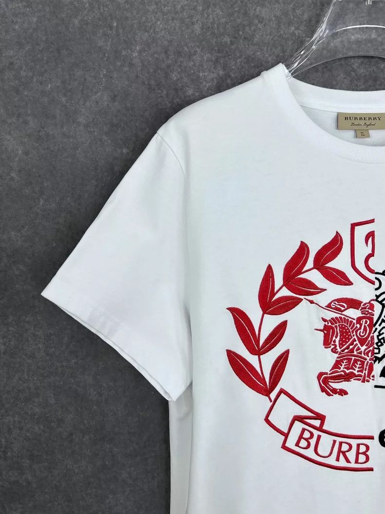 Burberry Burberry Burberry Logo Embroidered Short Sleeve T-Shirt-25 Size US XL / EU 56 / 4 - 6 Thumbnail