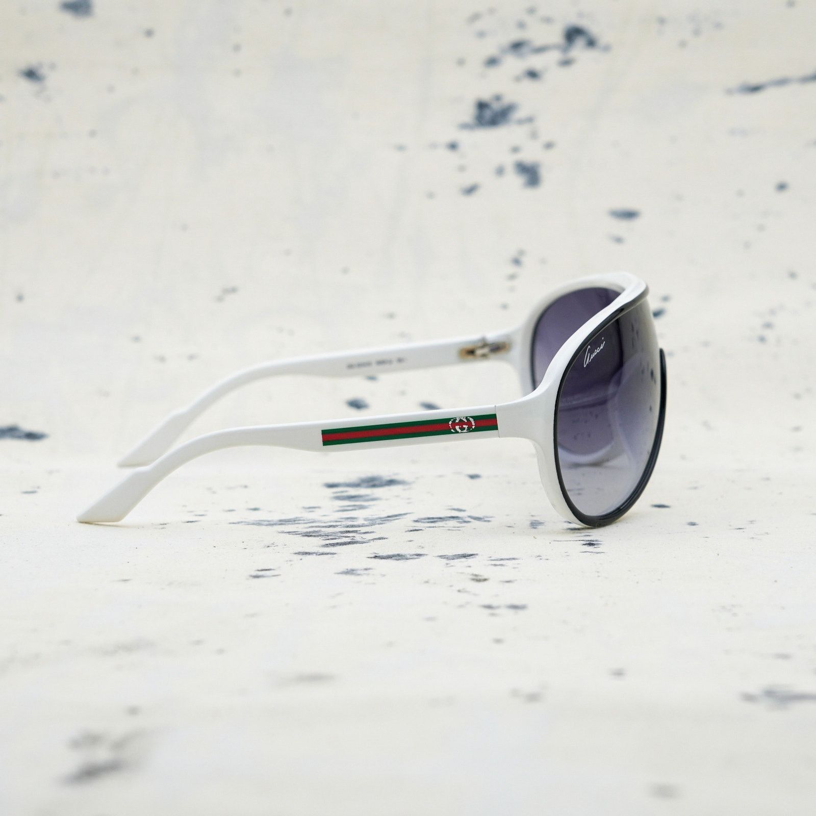 Gucci Gucci gg 3514 gradient shield mask white aviator sunglasses Size ONE SIZE - 3 Thumbnail