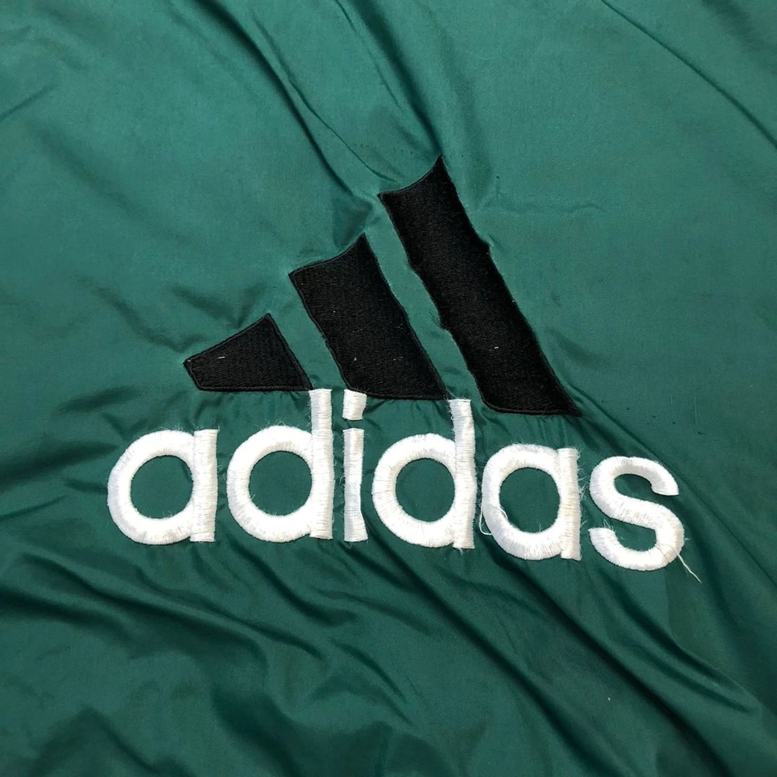 Adidas × Vintage Adidas Jacket XL Stripe Spell Out Full Zip 90s Windbreaker Size US XL / EU 56 / 4 - 2 Thumbnail