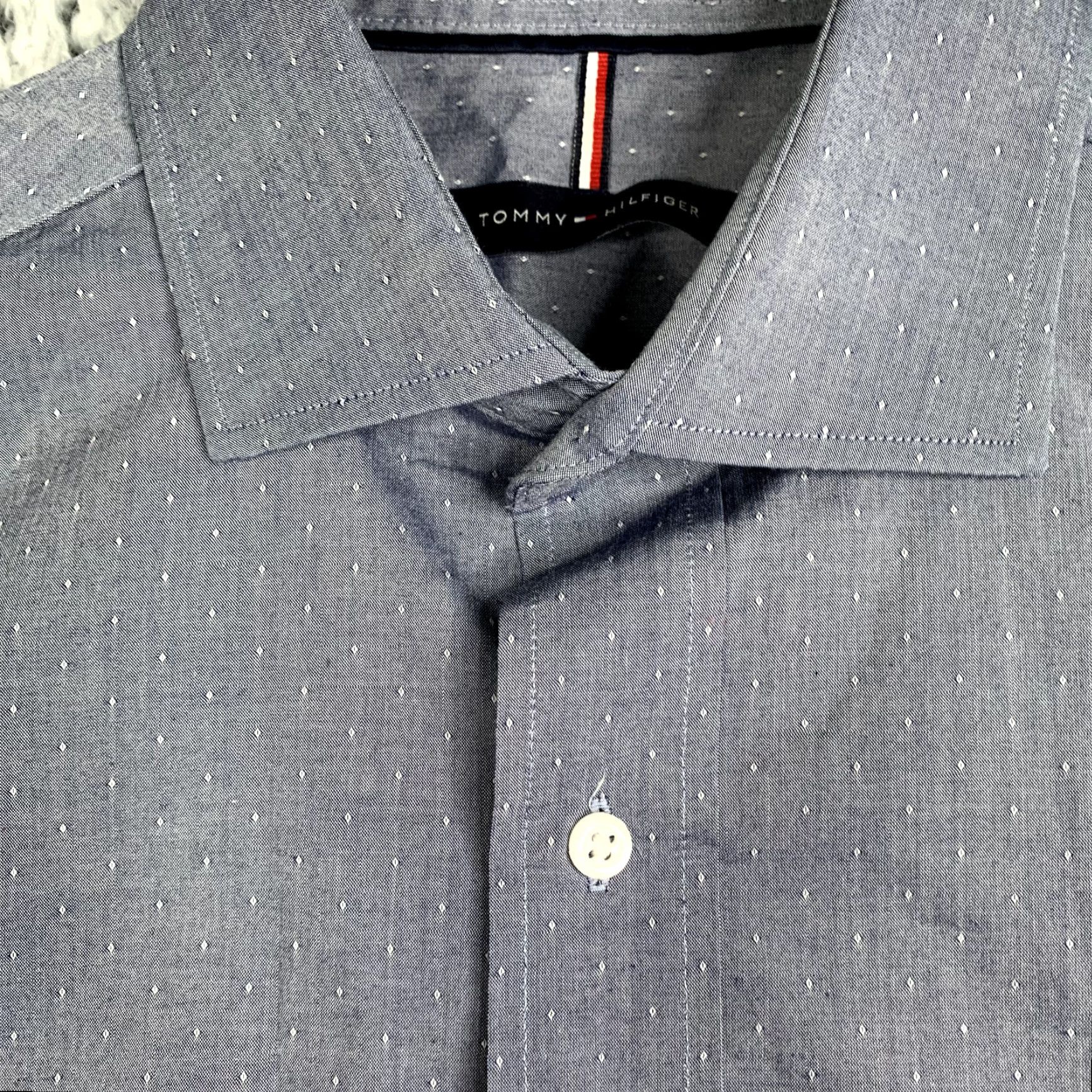 Tommy Hilfiger Tommy Hilfiger Shirt Mens M Blue Speckle Polka Dot Button-Up Classic Preppy Size US M / EU 48-50 / 2 - 2 Thumbnail