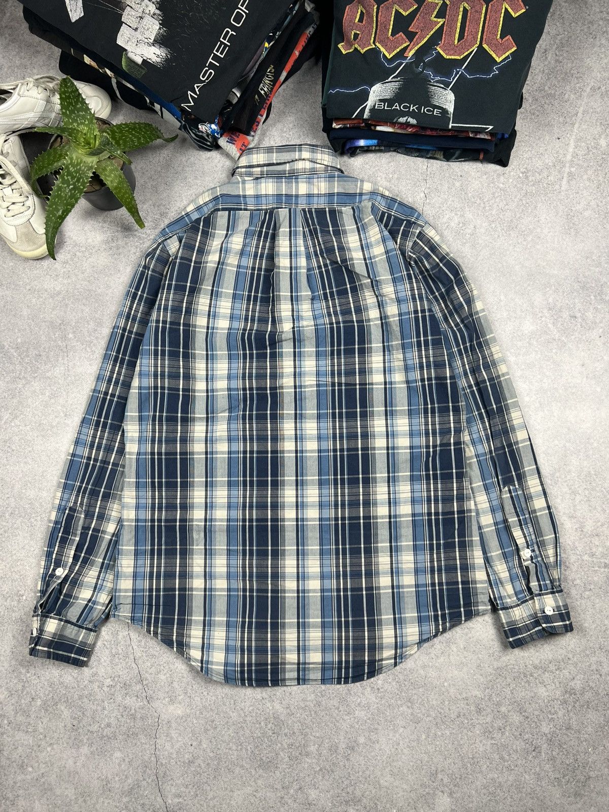 Ralph Lauren Vintage Ralph Lauren Striped Button Up Distressed Y2K Shirt Size US M / EU 48-50 / 2 - 7 Thumbnail