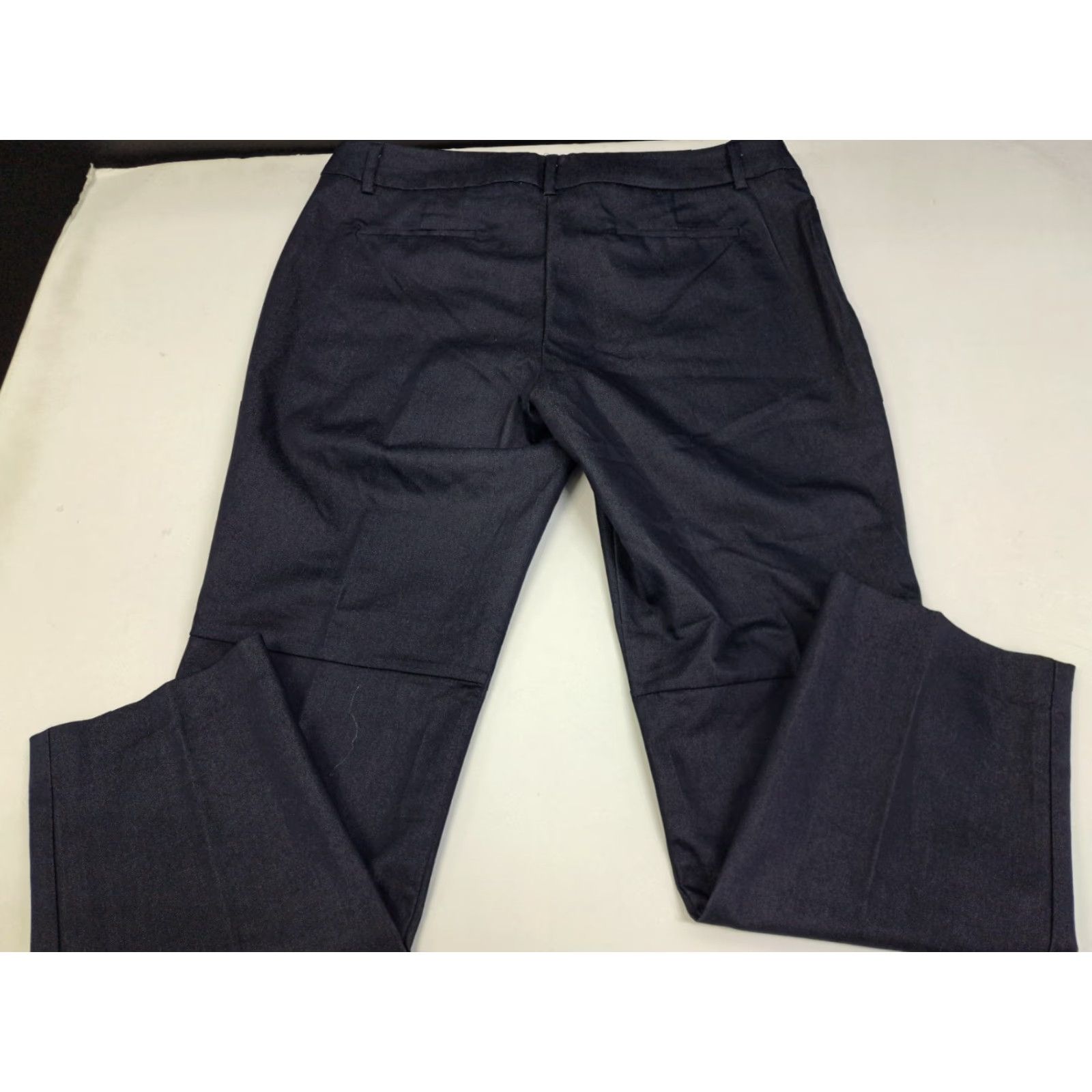 Vintage NWT New York & Co Womens Mid Rise Slim Ankle Pants Stretch Side Zip Blu 12 #6791 Size 34" / US 12 / IT 48 - 3 Thumbnail