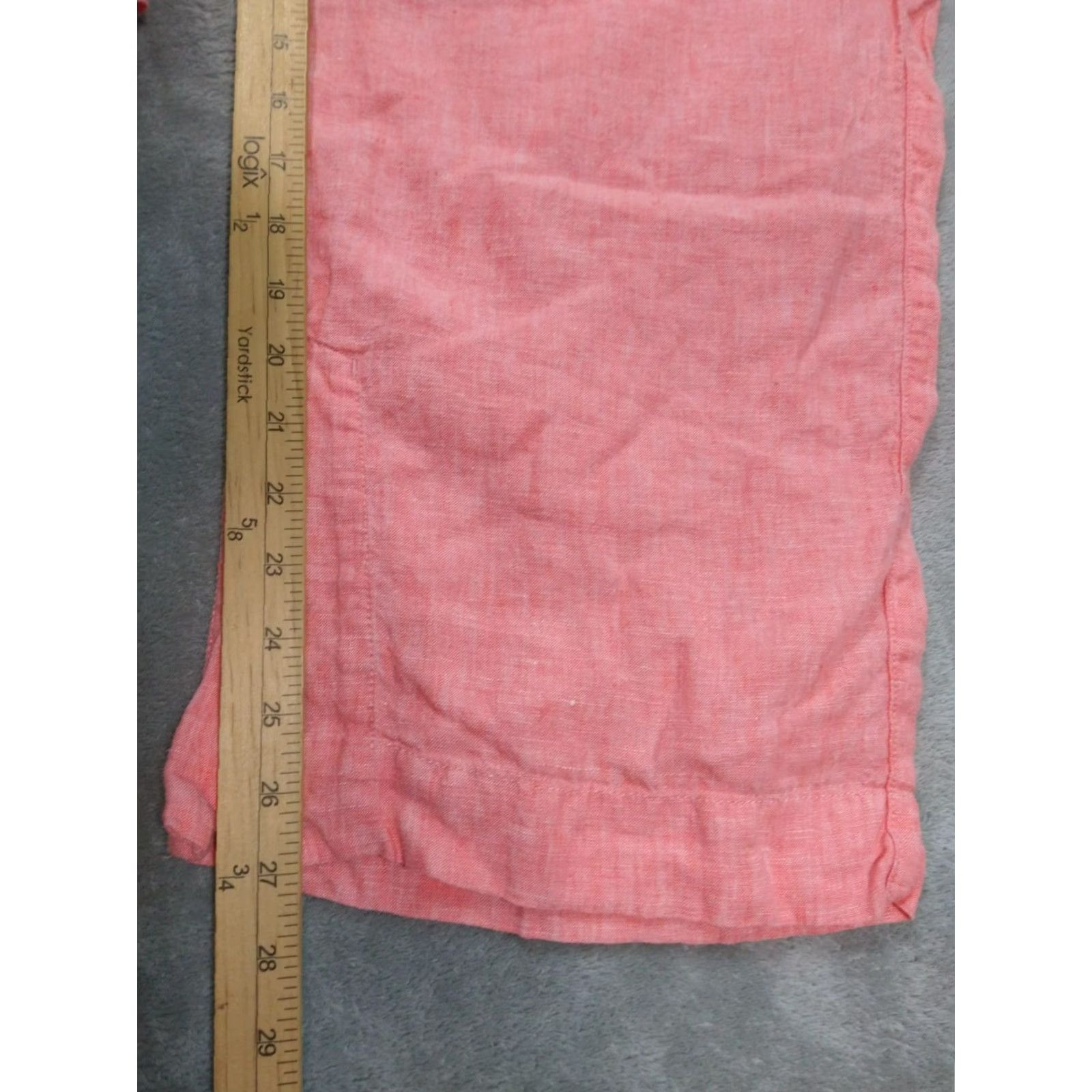 Athleta Athleta Pants Womens 12 Pink Linen Retreat High Rise Wide Leg Pull On Drawstring Size 34" / US 12 / IT 48 - 5 Thumbnail