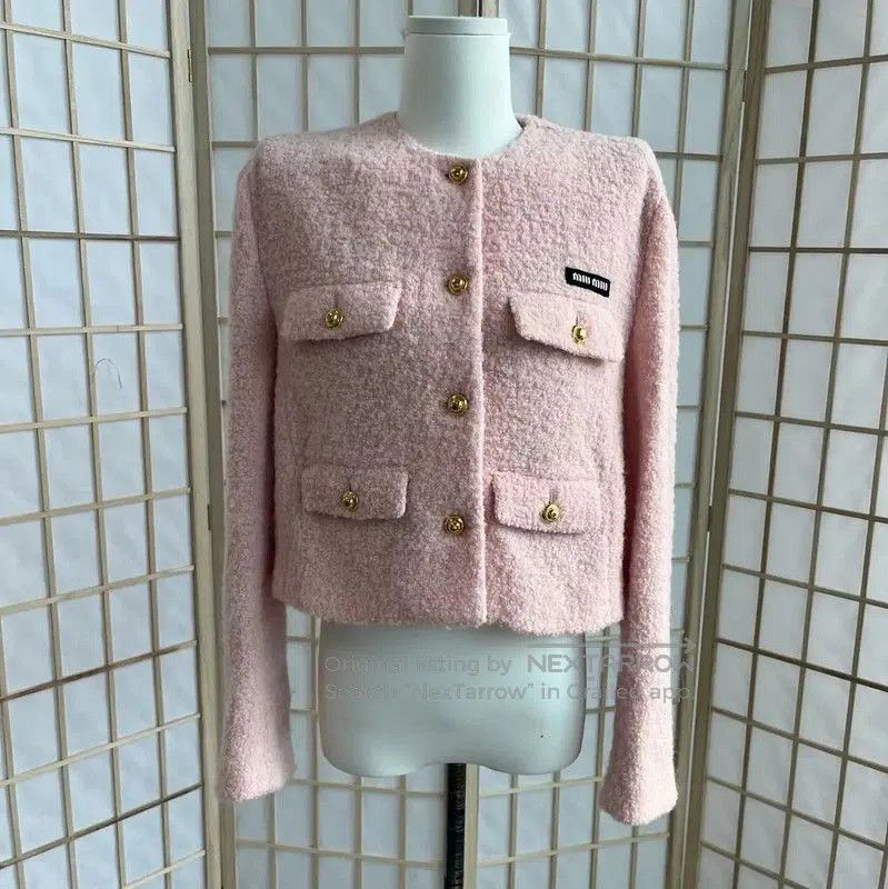 Miu Miu Miu Miu Pink Wool Women's Jacket . Size M / US 6-8 / IT 42-44 - 1 Thumbnail