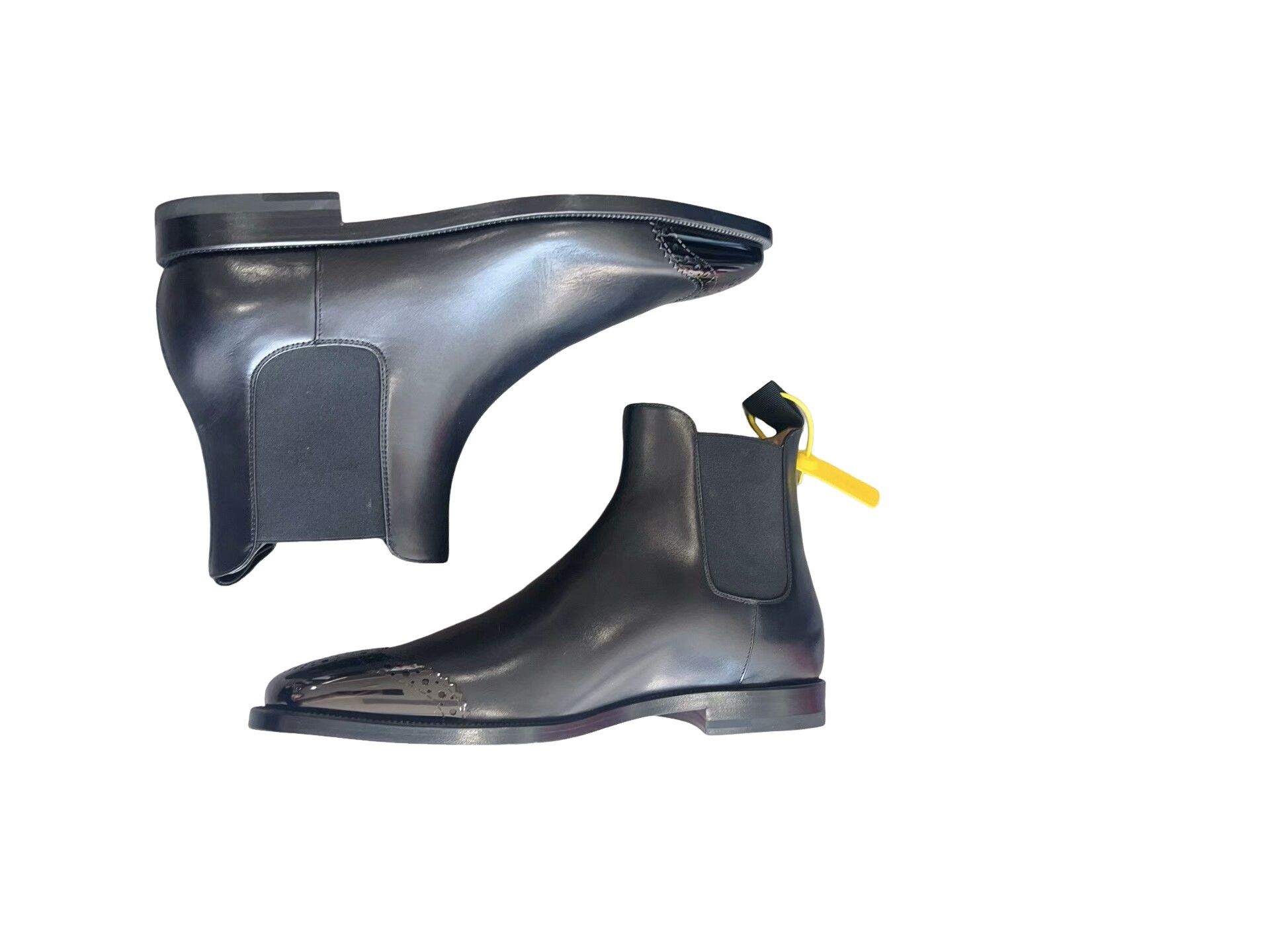 Christian Louboutin Christian Louboutin Black Brogue Chelsea Boots Size US 8.5 / EU 41-42 - 4 Thumbnail