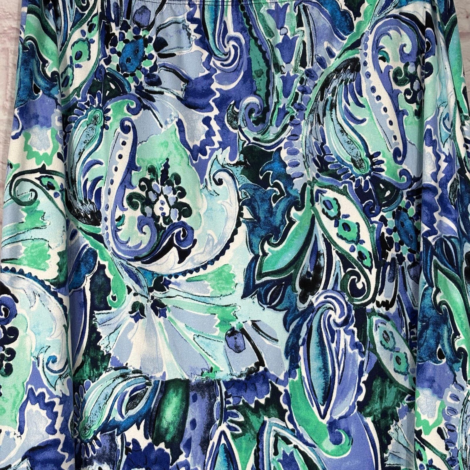 Other Carole Christian Floral A-Line Skirt Size XL Size 40" / US 18 - 2 Thumbnail