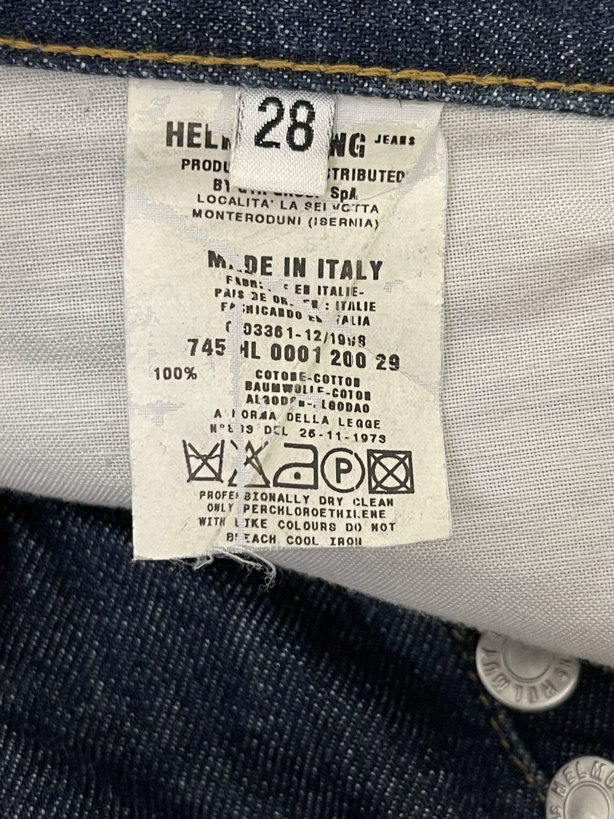 Helmut Lang Vtg 1998 Helmut Lang Jeans Slim 8🟦2 Size US 29 - 19 Thumbnail