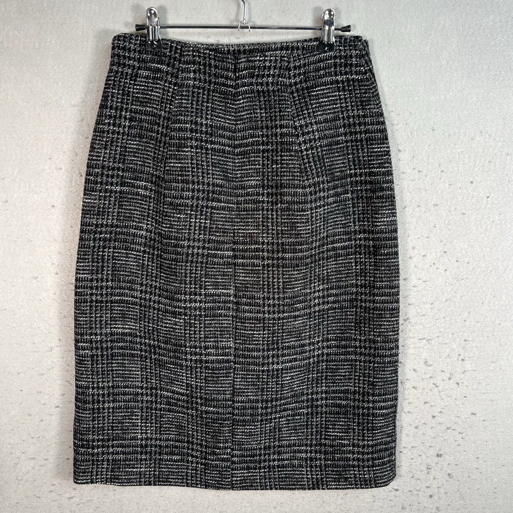 Club Monaco Club Monaco Skirt Womens Size 2 Black Mix Wool Blend Tweed Pencil Cutaway Lined Slit Size 26" / US 2 / IT 38 - 5 Thumbnail